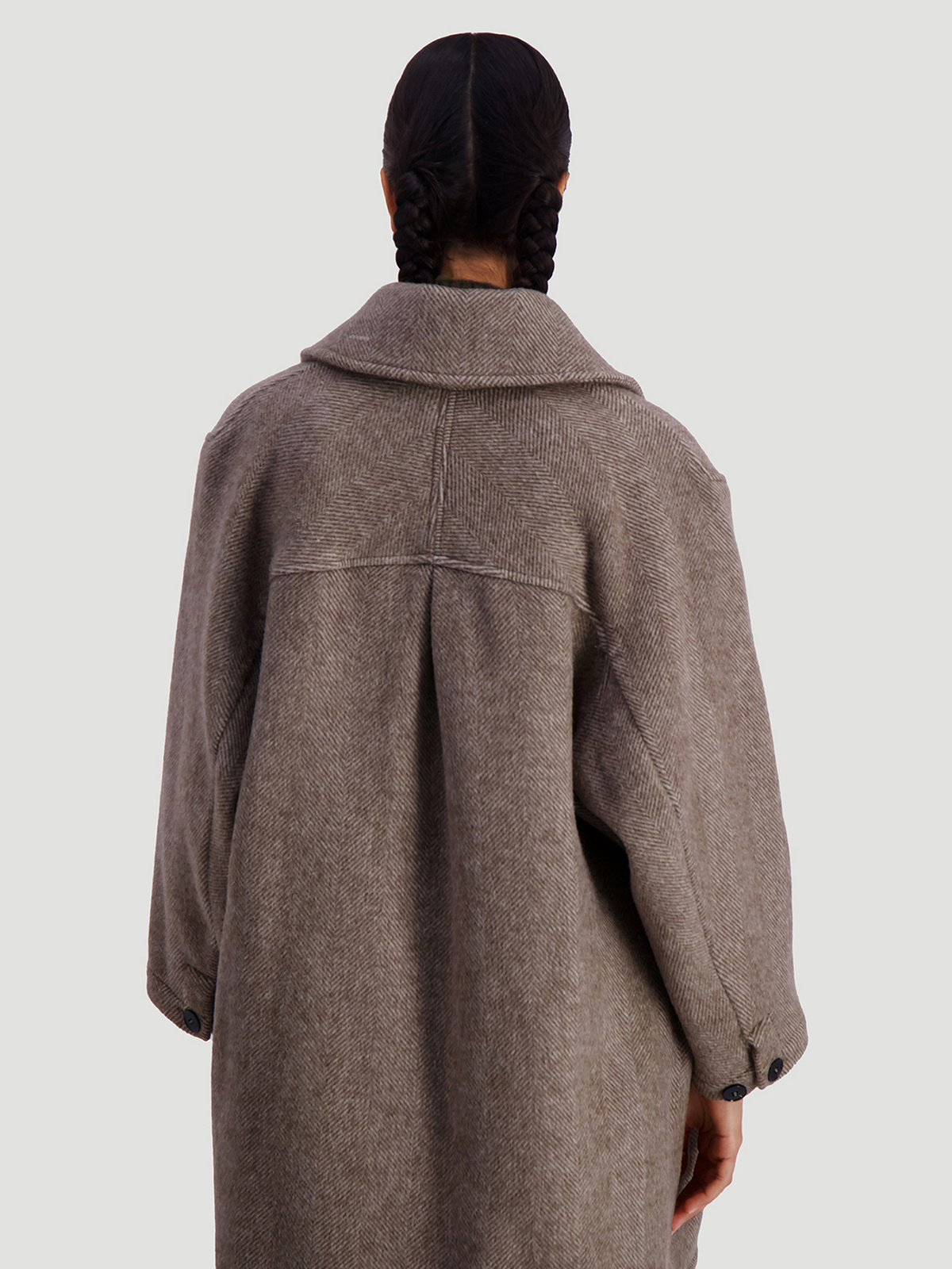 Fossen Coat Green Herringbone 3
