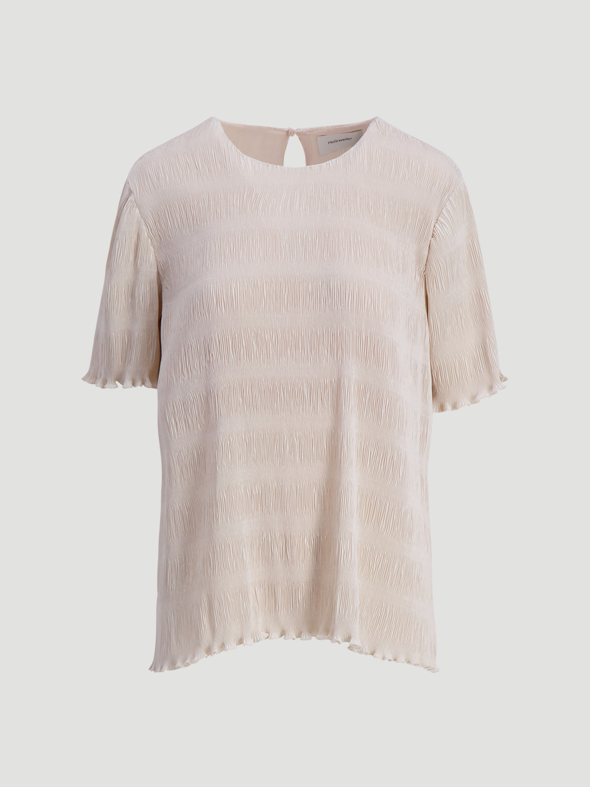 Basil Pleat Tee Ecru 0