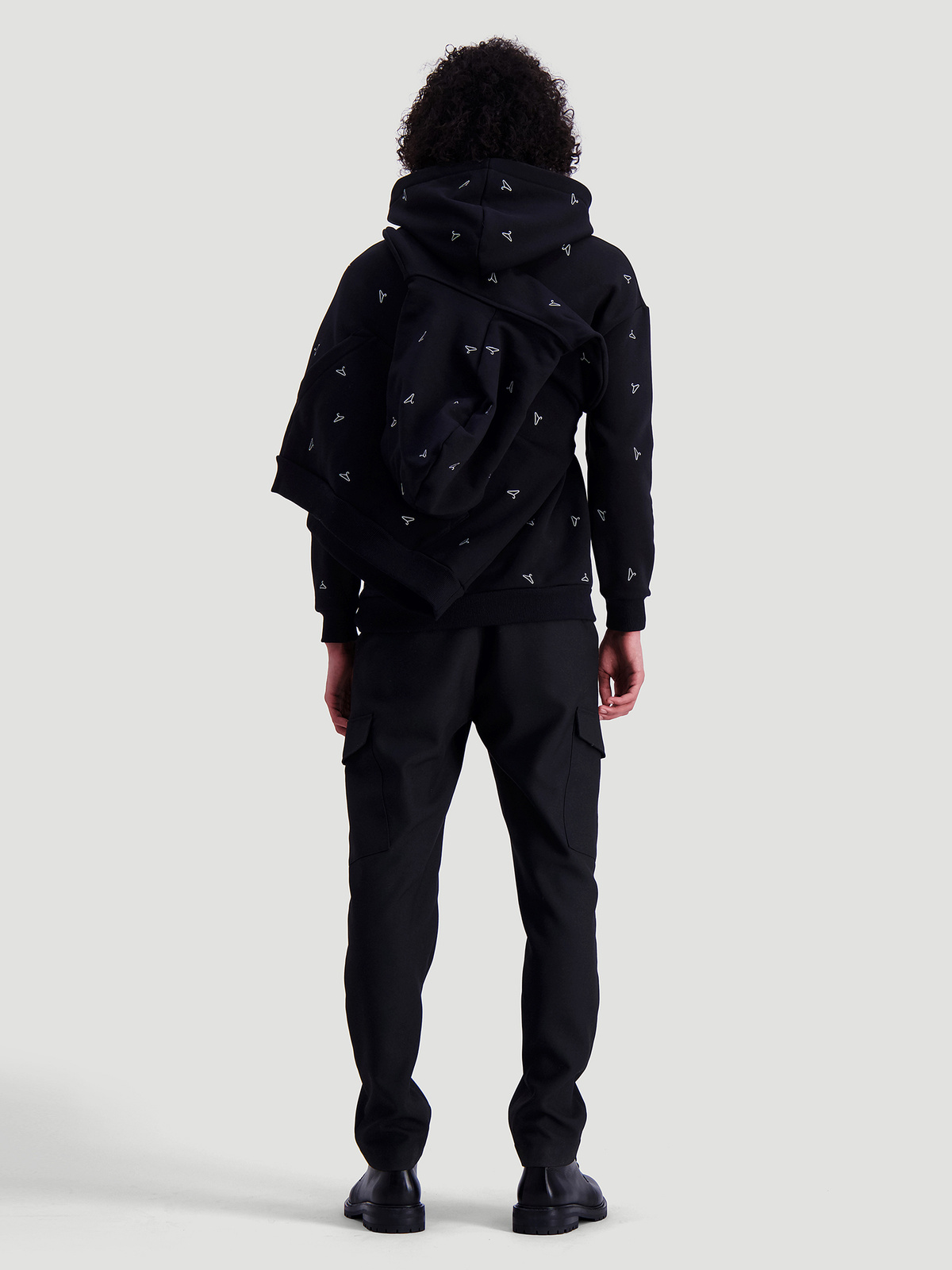 M. Rainbow Hoodie Black 3