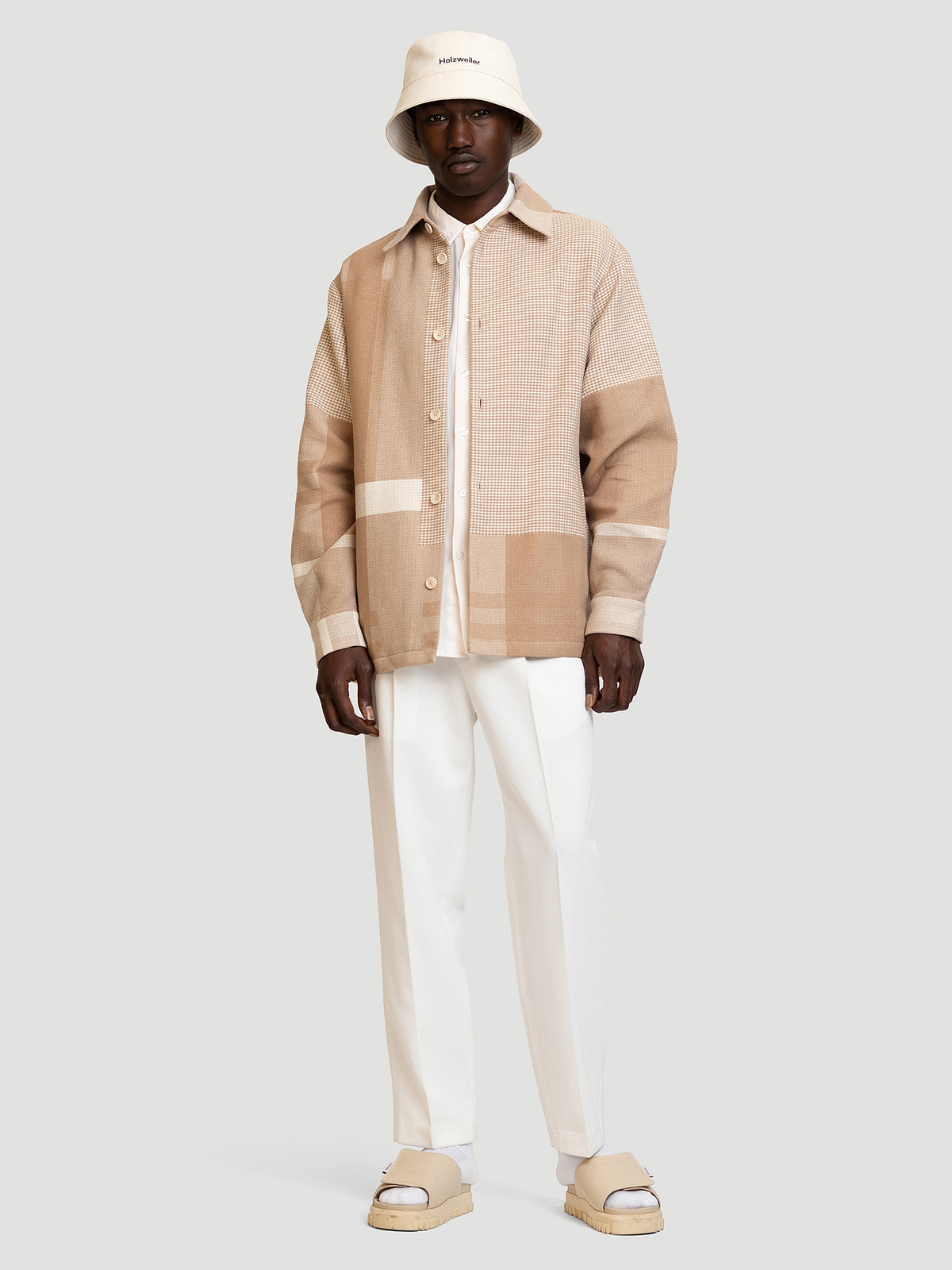 Elix Jacket Ecru Check 1
