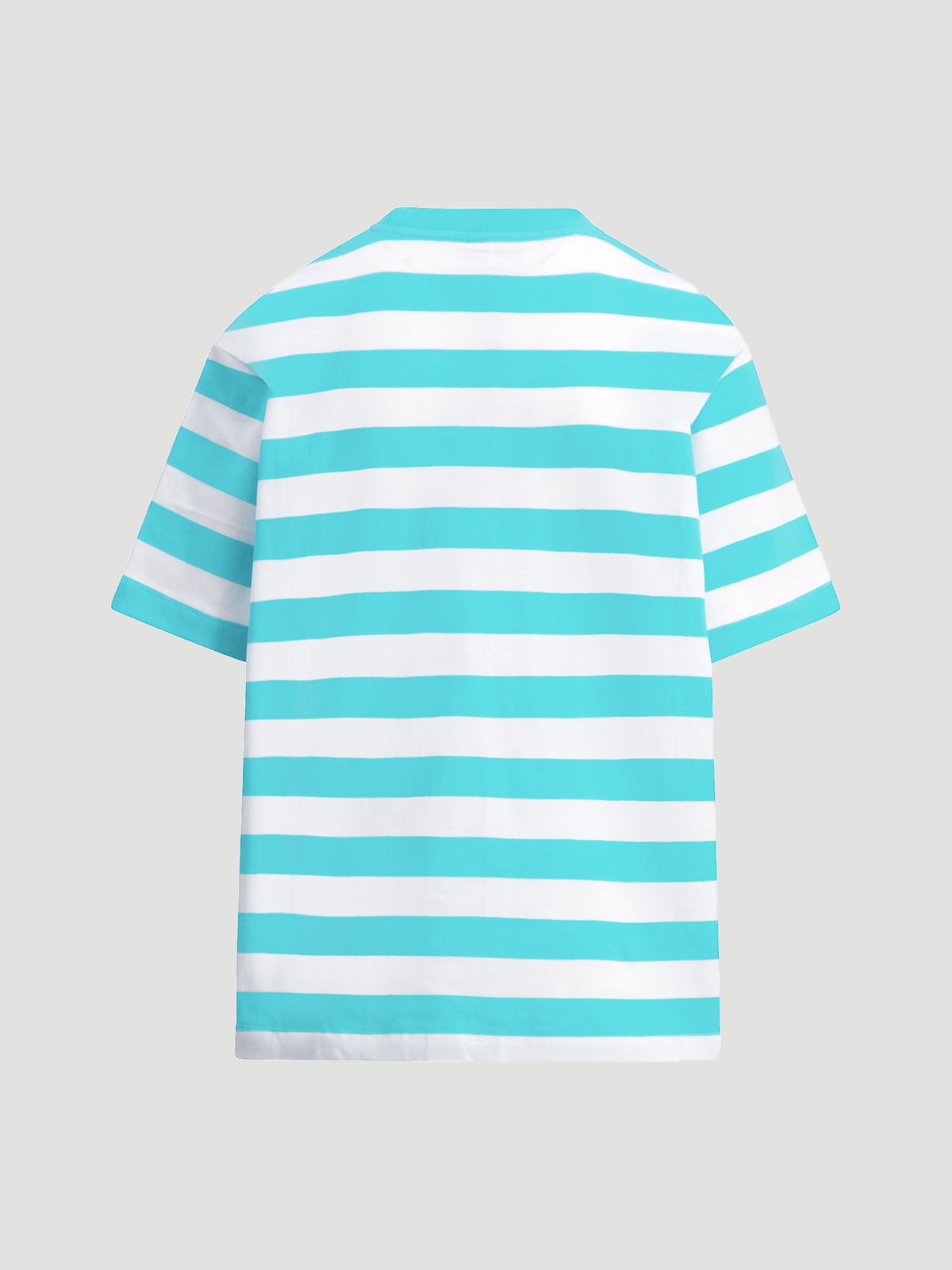 Hanger Striped Tee Aqua White 1