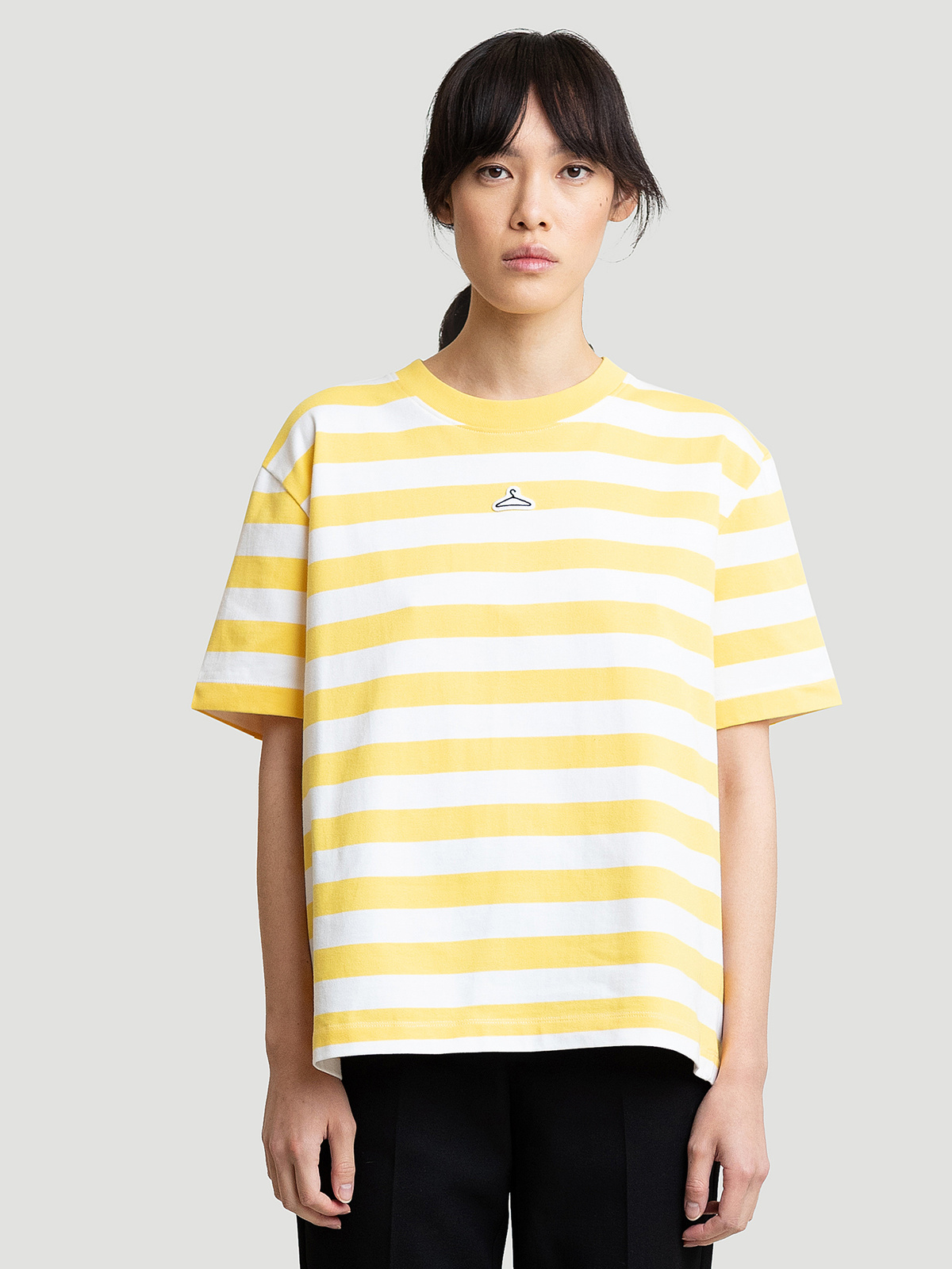 Hanger Striped Tee Yellow White 1