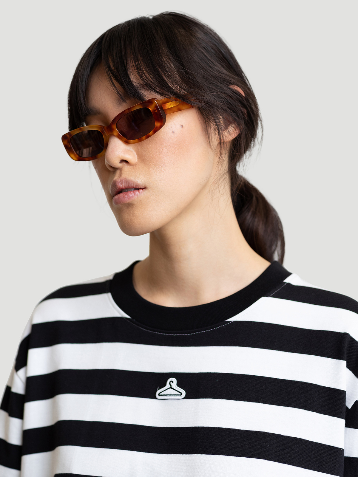 Hanger Striped Tee Black White 2