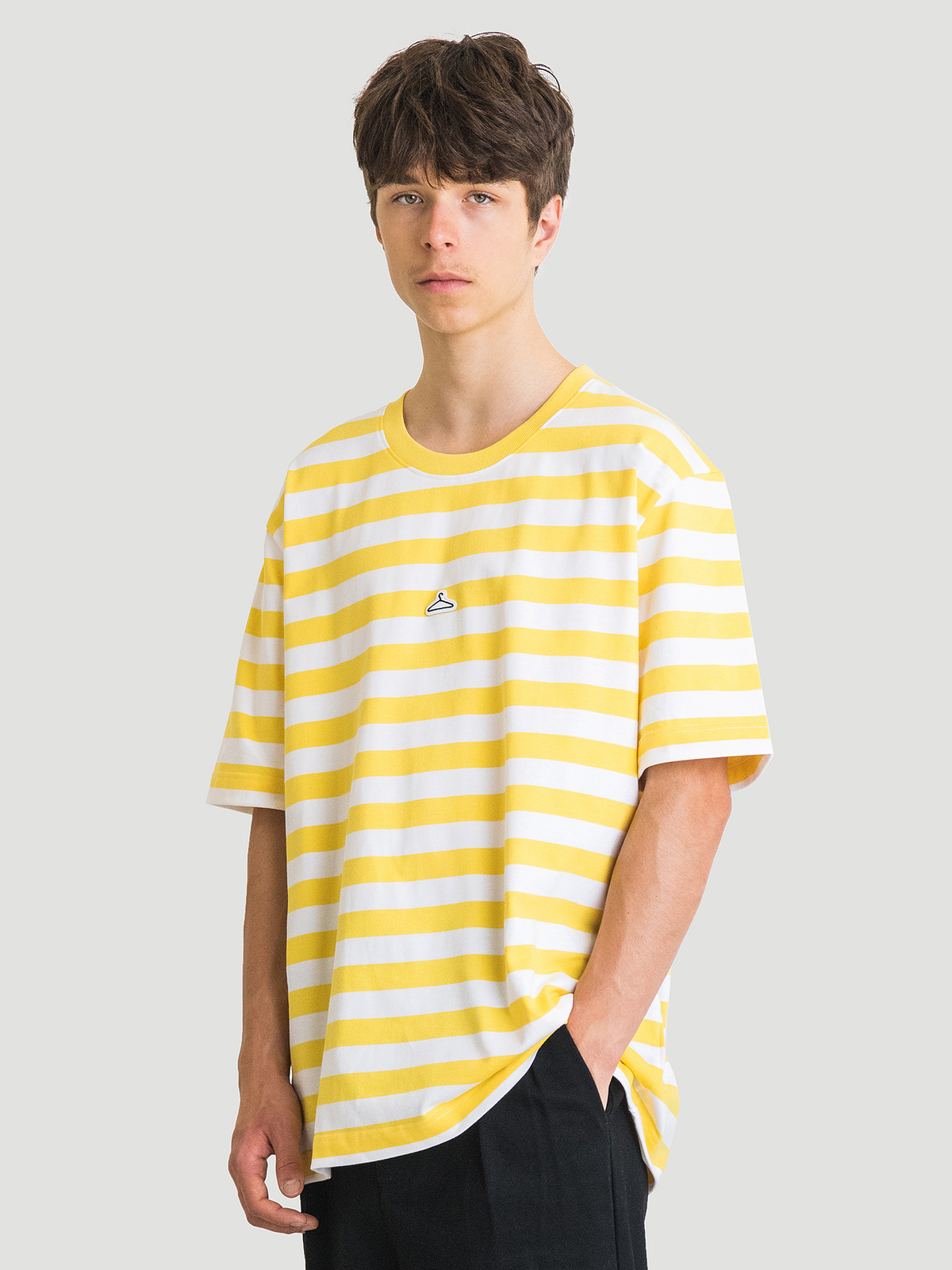 Hanger Striped Tee Yellow White 7