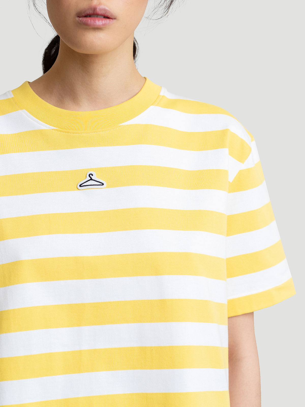 Hanger Striped Tee Yellow White 4