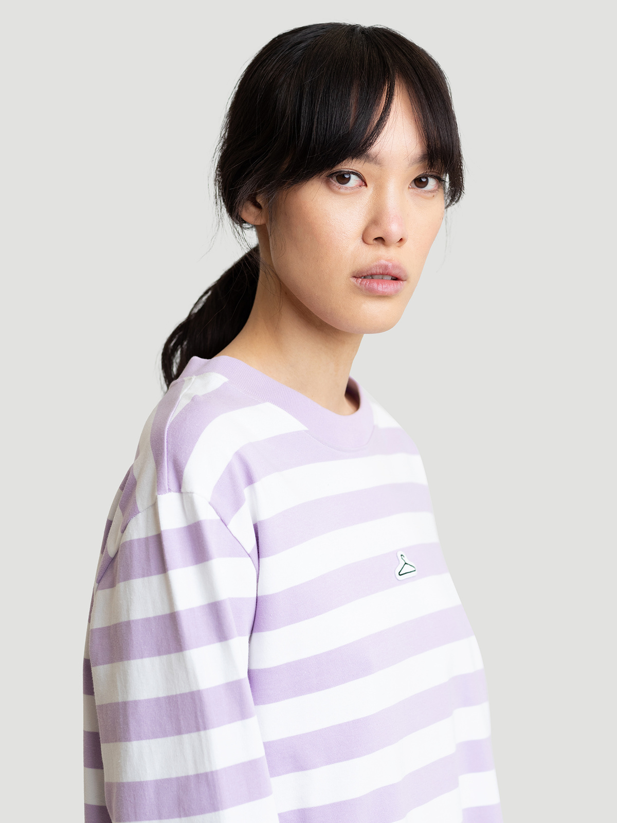 Hanger Striped Longsleeve Lilac White 3