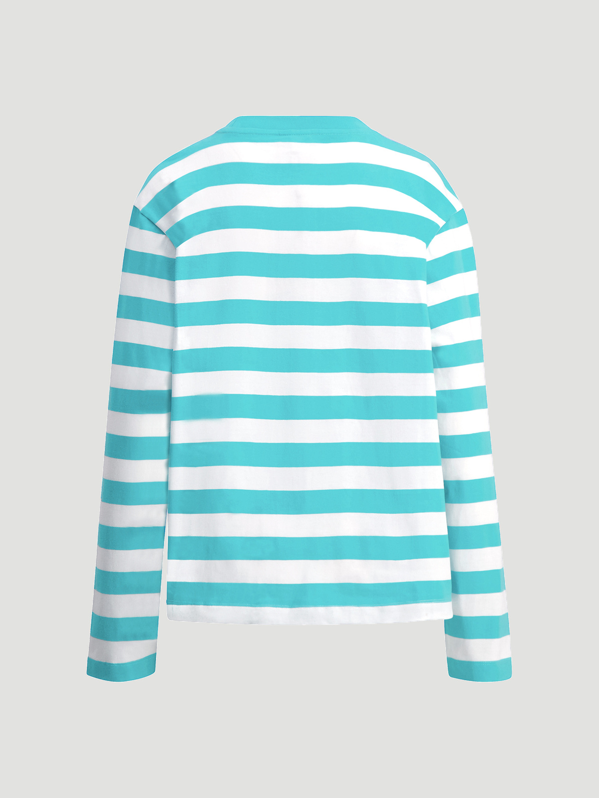 Hanger Striped Longsleeve Aqua White 1