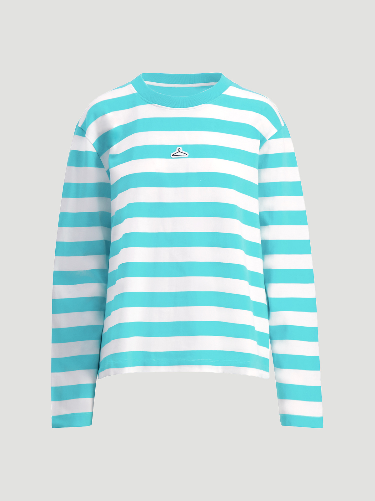 Hanger Striped Longsleeve Aqua White 0