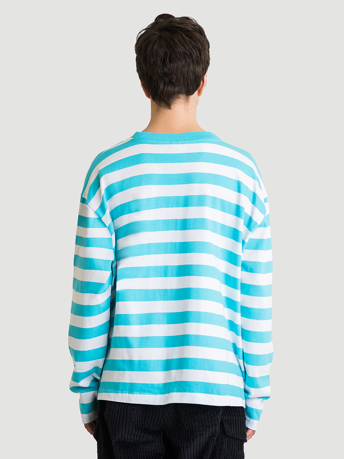 Hanger Striped Longsleeve Aqua White 10