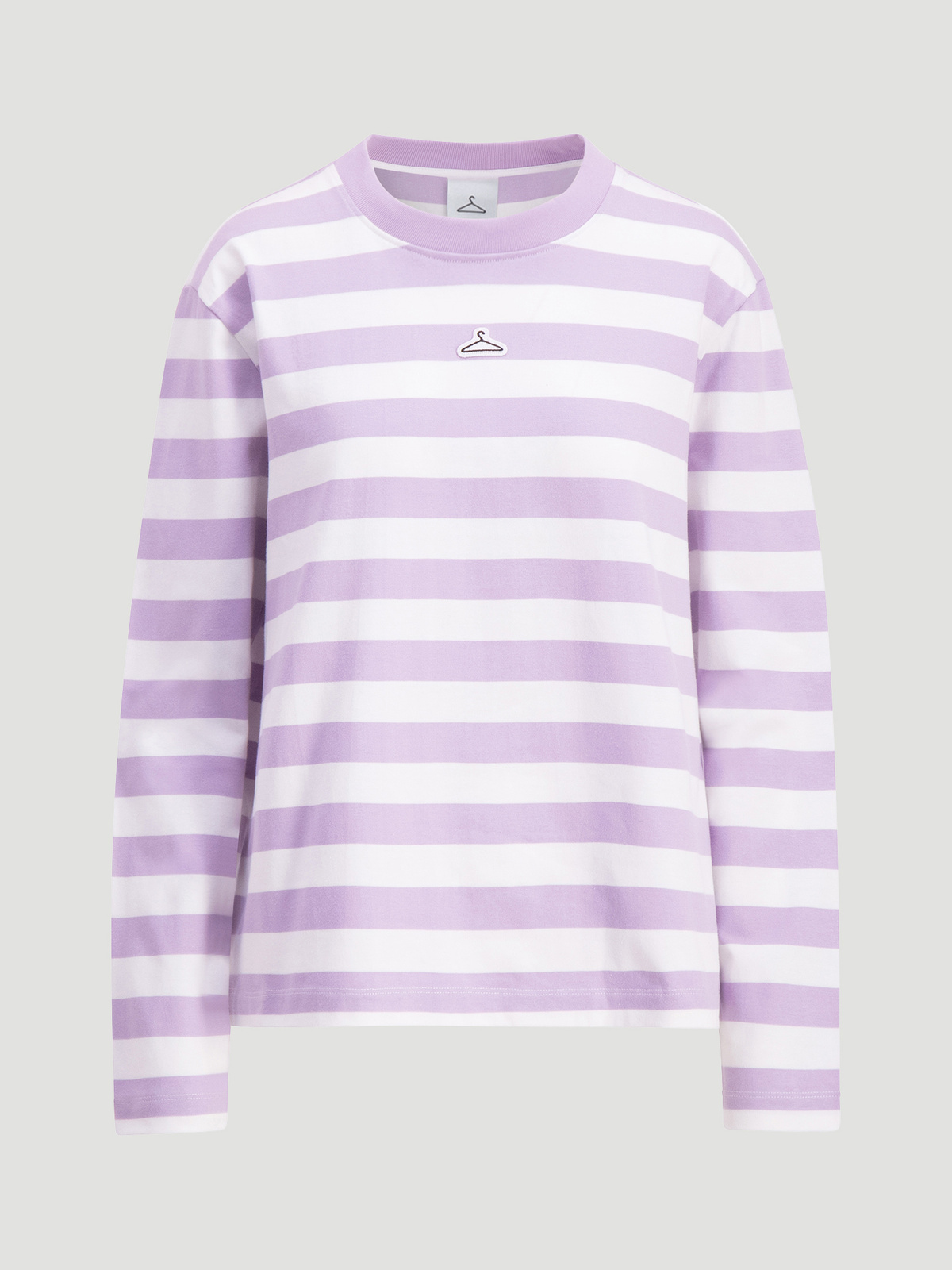 Hanger Striped Longsleeve Lilac White 1
