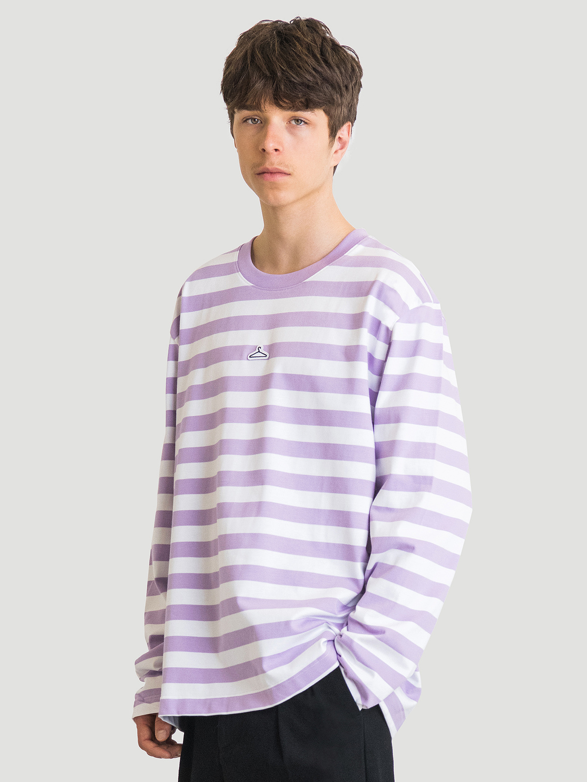 Hanger Striped Longsleeve Lilac White 6