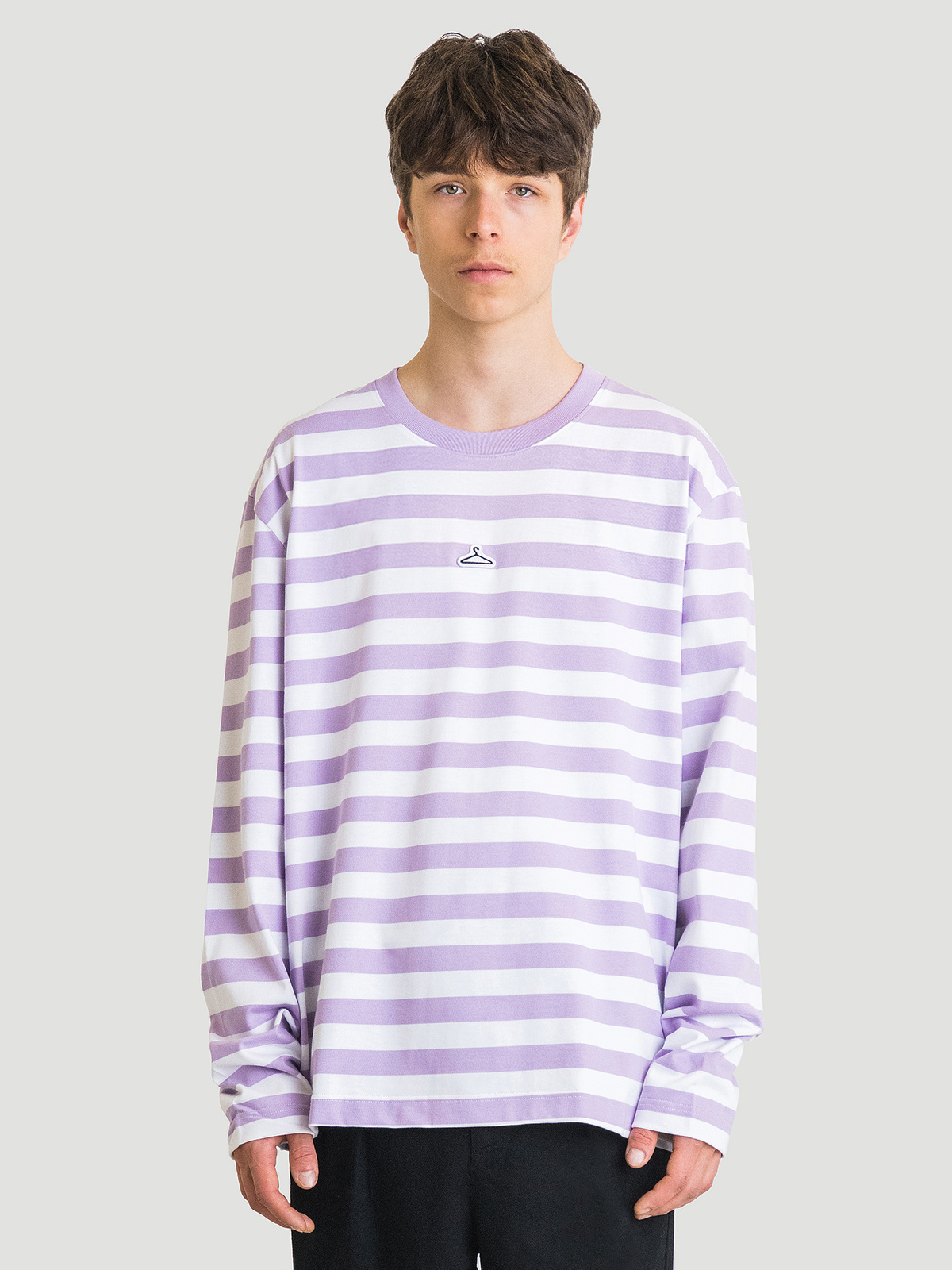 Hanger Striped Longsleeve Lilac White 0