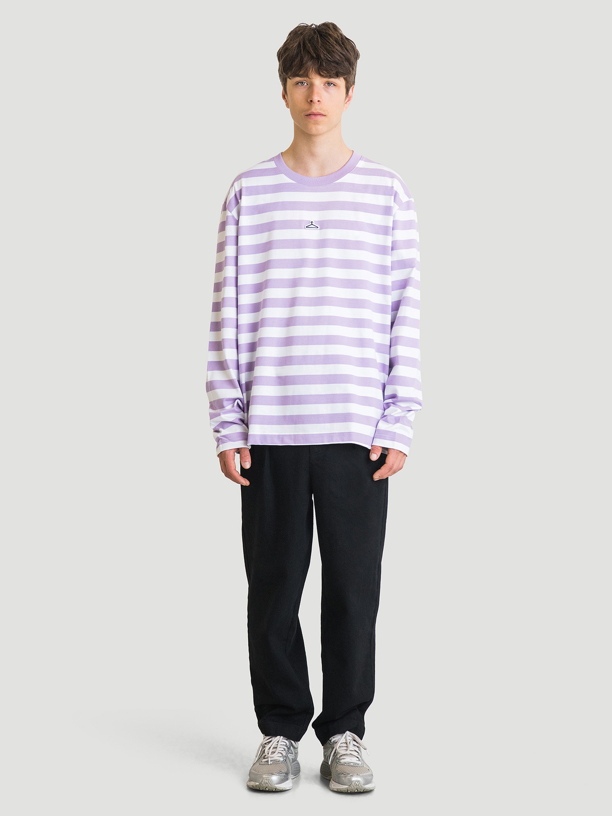 Hanger Striped Longsleeve Lilac White 8
