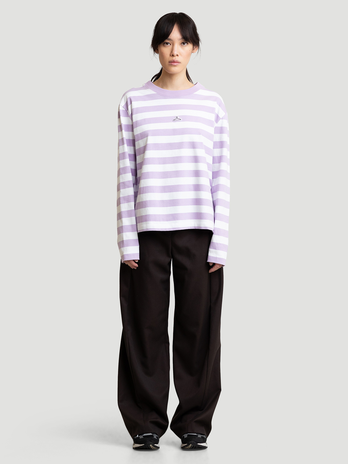 Hanger Striped Longsleeve Lilac White 9