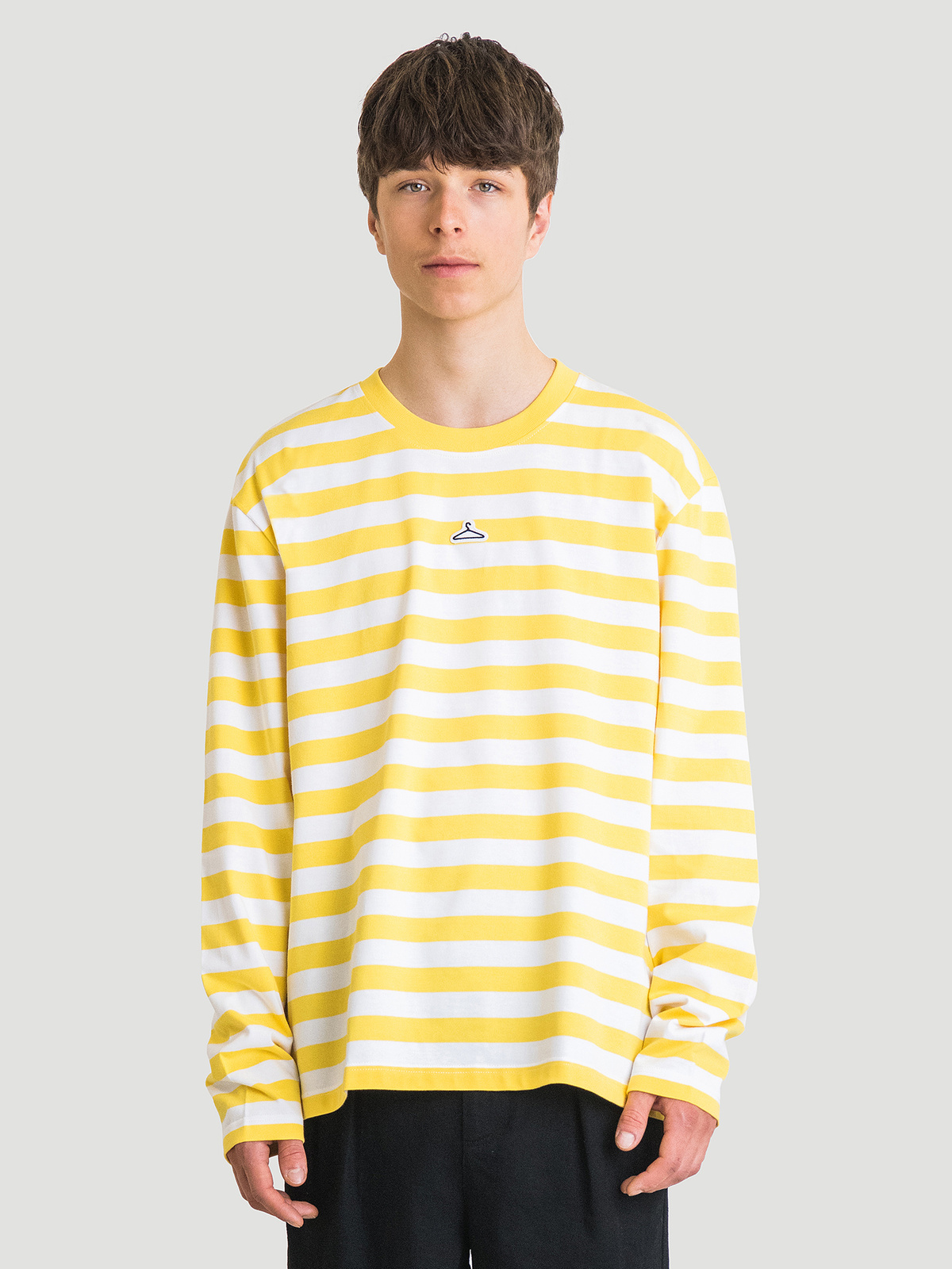 Hanger Striped Longsleeve Yellow White 1