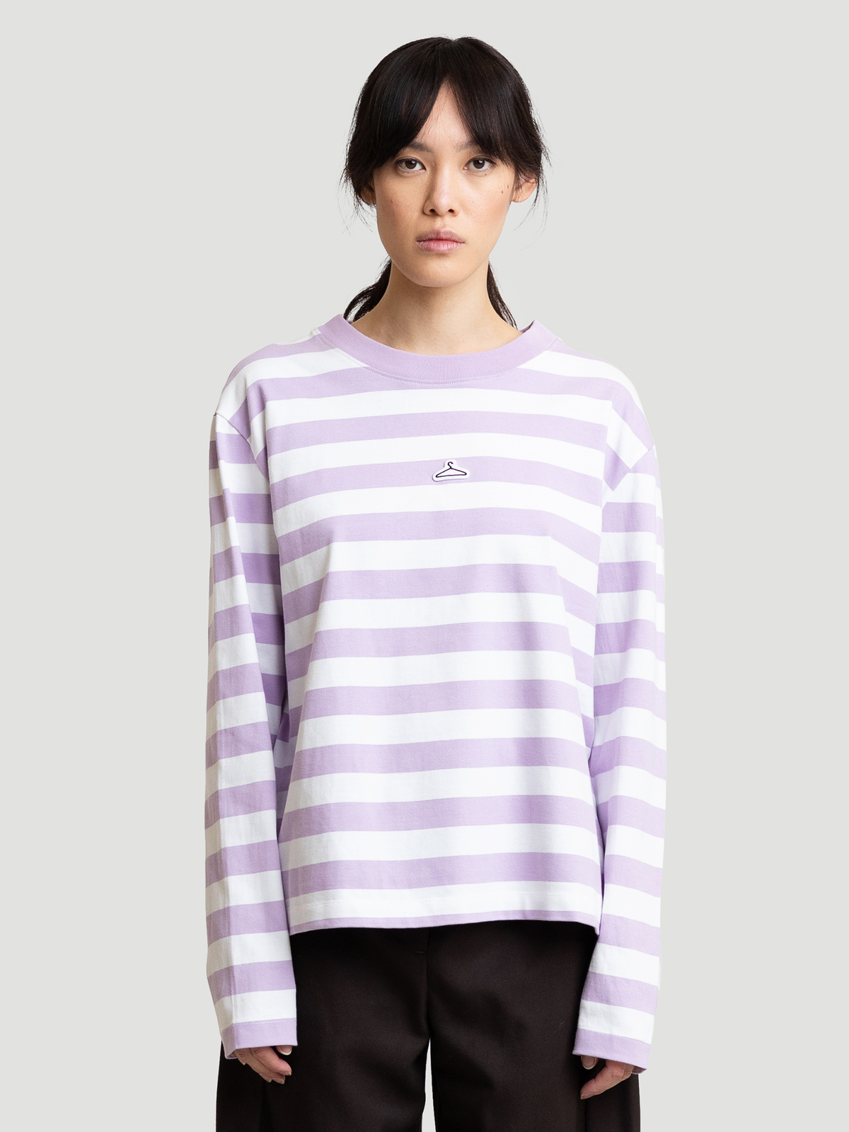 Hanger Striped Longsleeve Lilac White 5