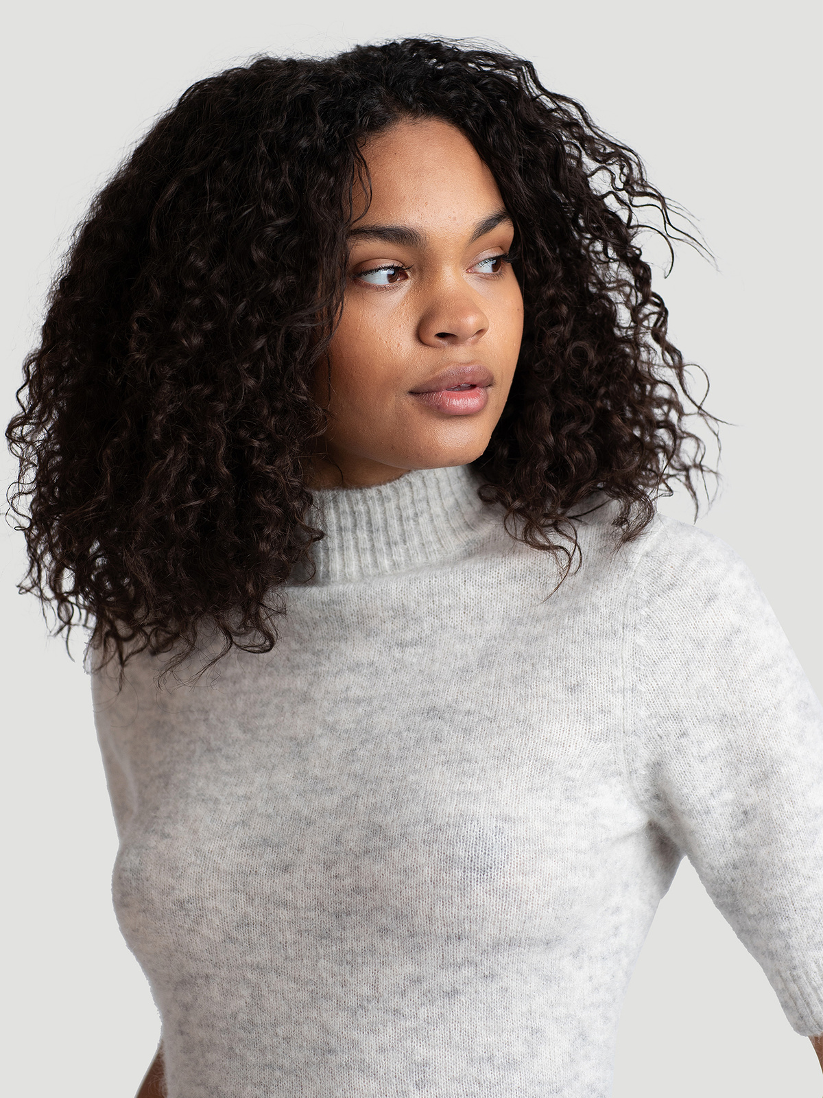 Puff Knit Tee Lt. Grey 1