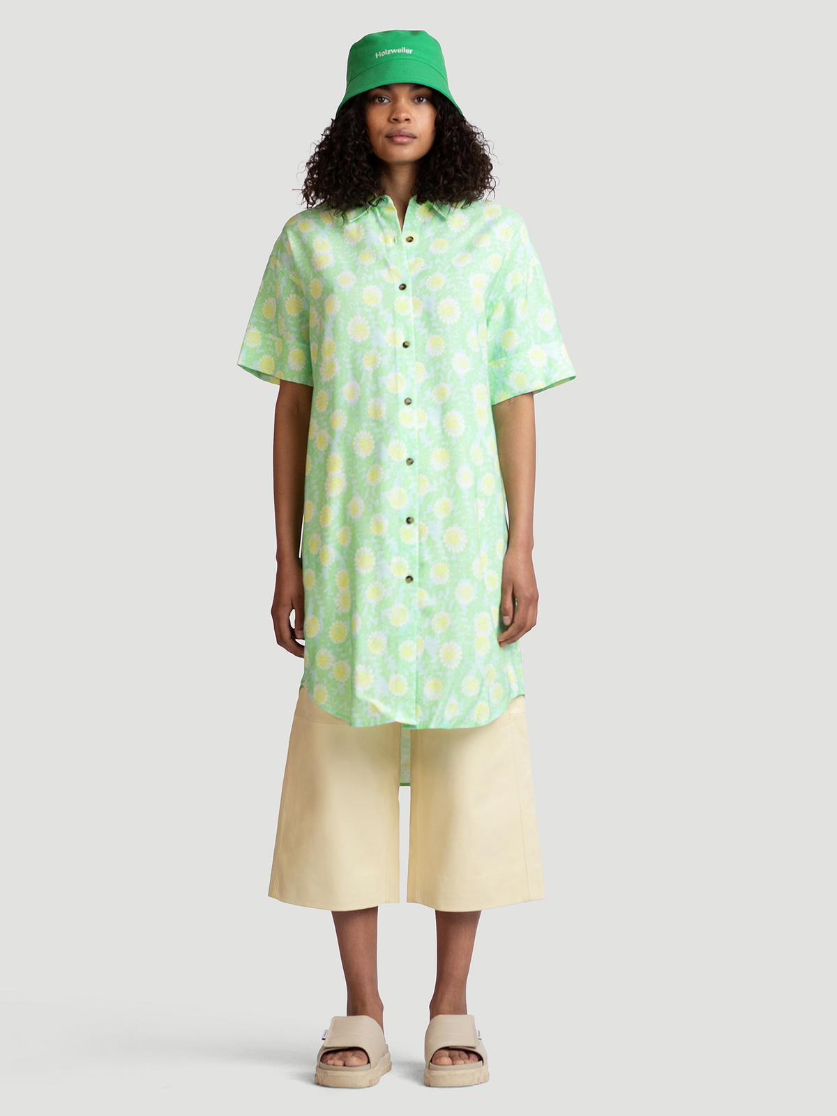 Lafayette Print Dress Lt. Green mix 2