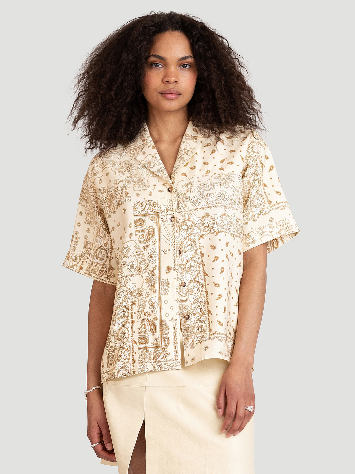 Edgar Print Shirt Lt. Yellow Mix 0