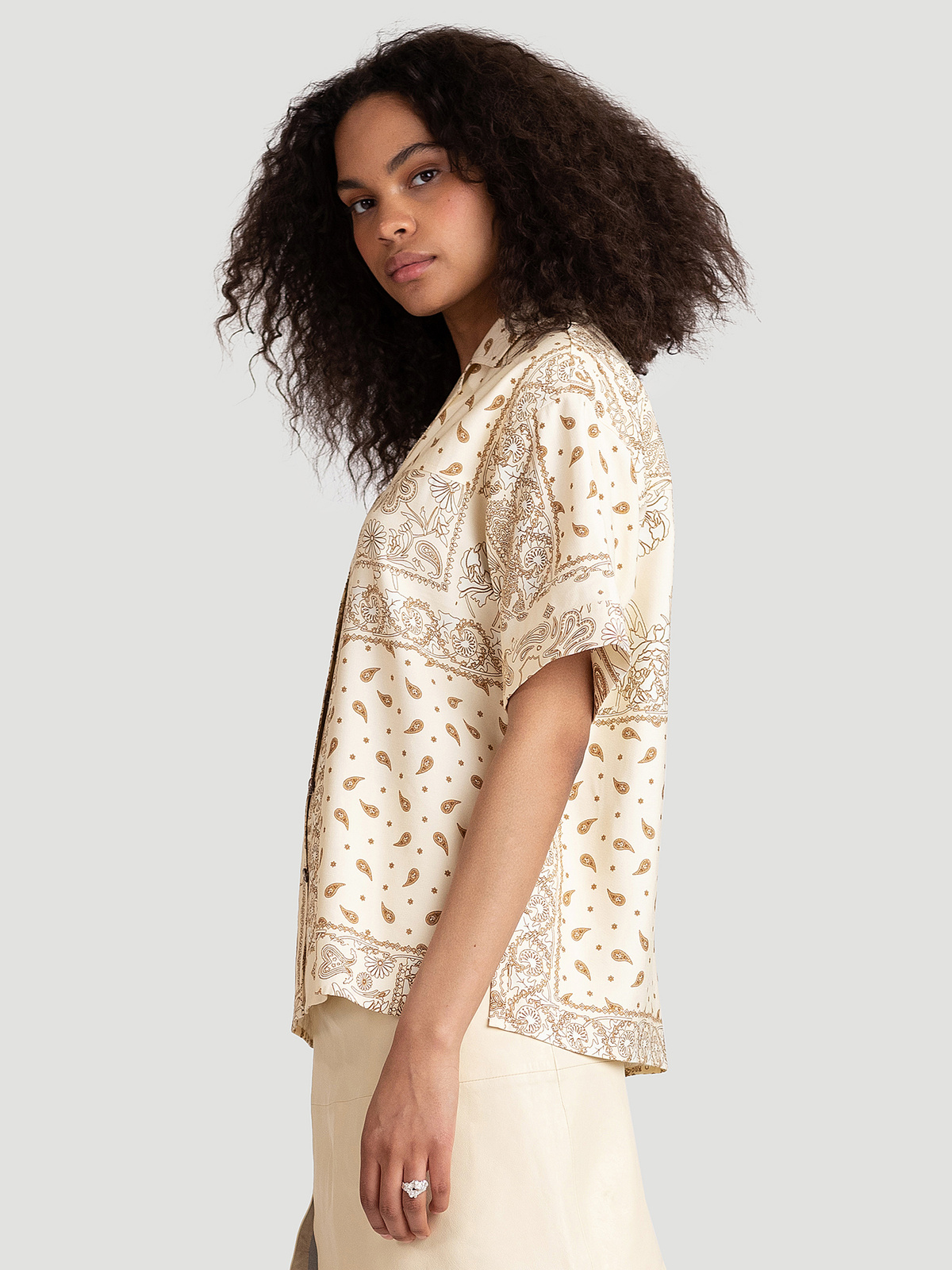 Edgar Print Shirt Lt. Yellow Mix 3