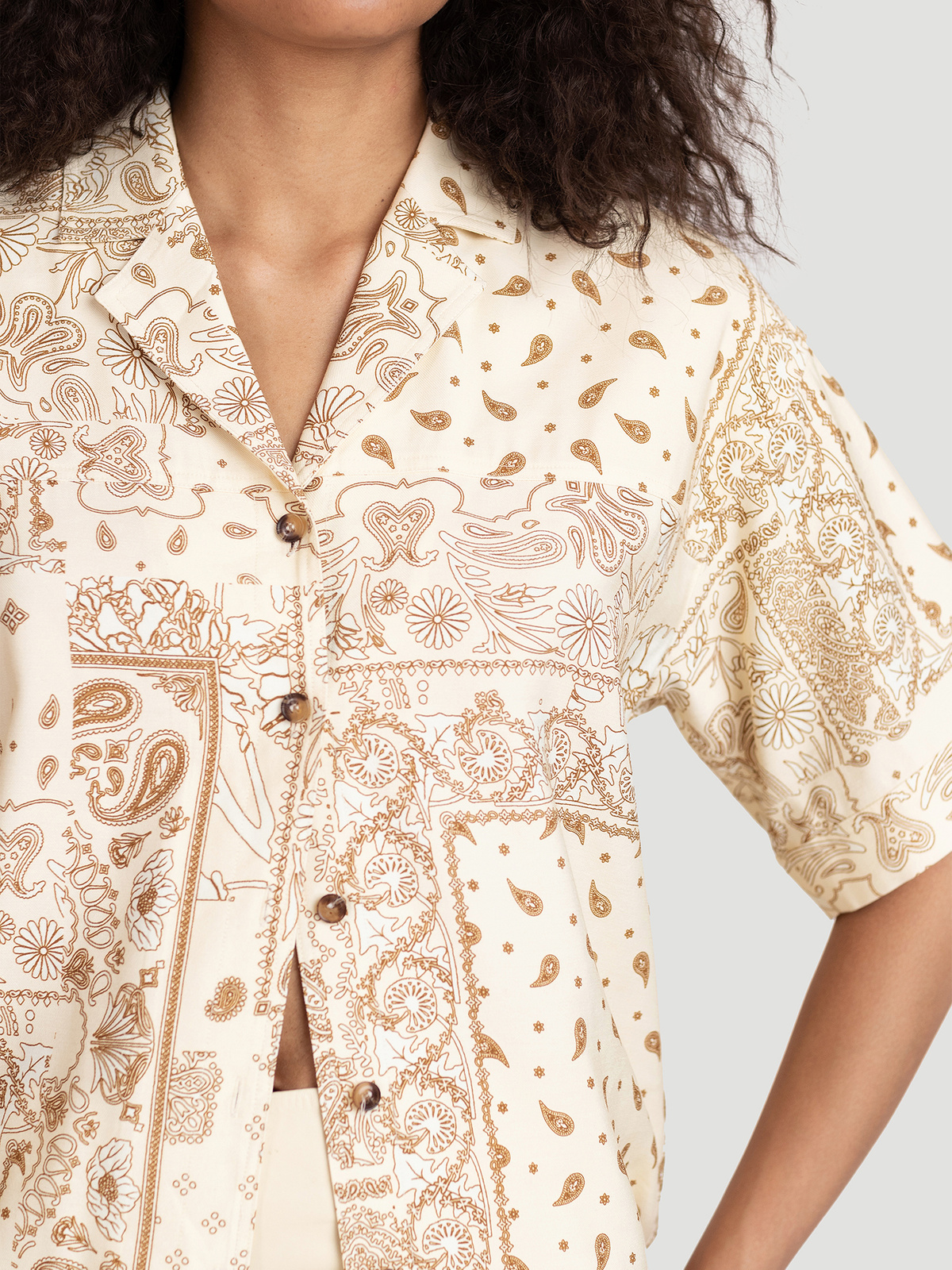 Edgar Print Shirt Lt. Yellow Mix 1
