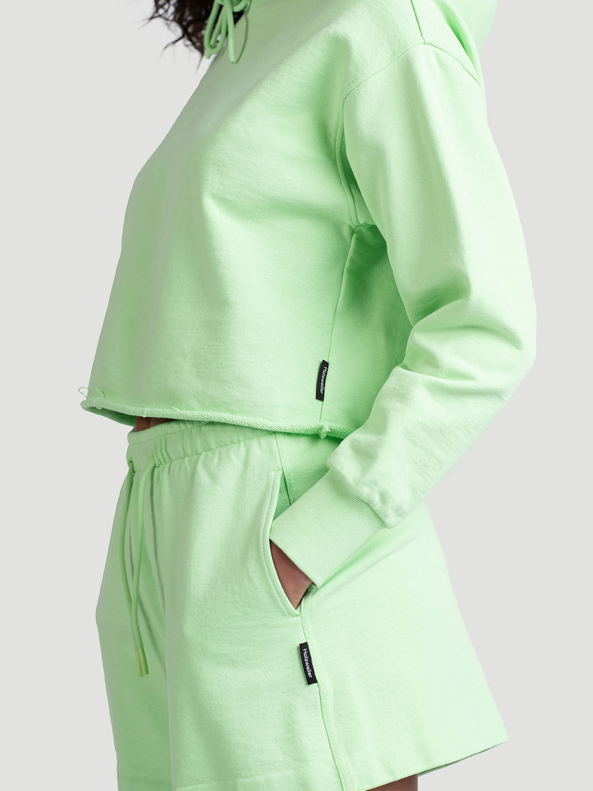 Bilbo Cropped Hoodie Lt. Green 1