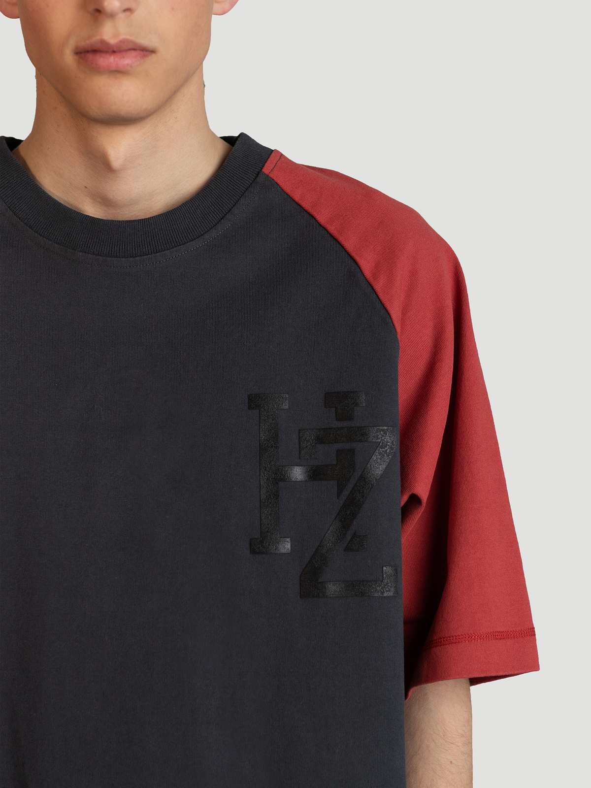 Delta Blocked Tee Dk. Grey Mix 1