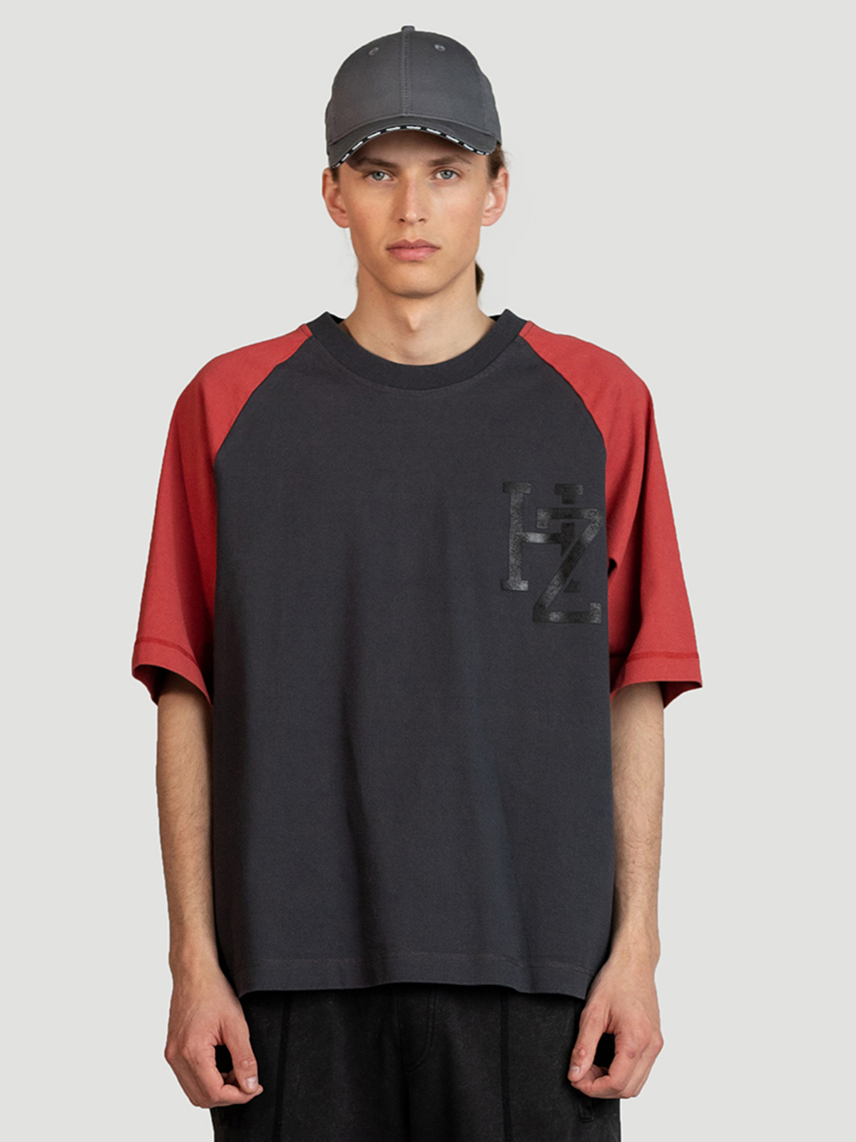 Delta Blocked Tee Dk. Grey Mix 0