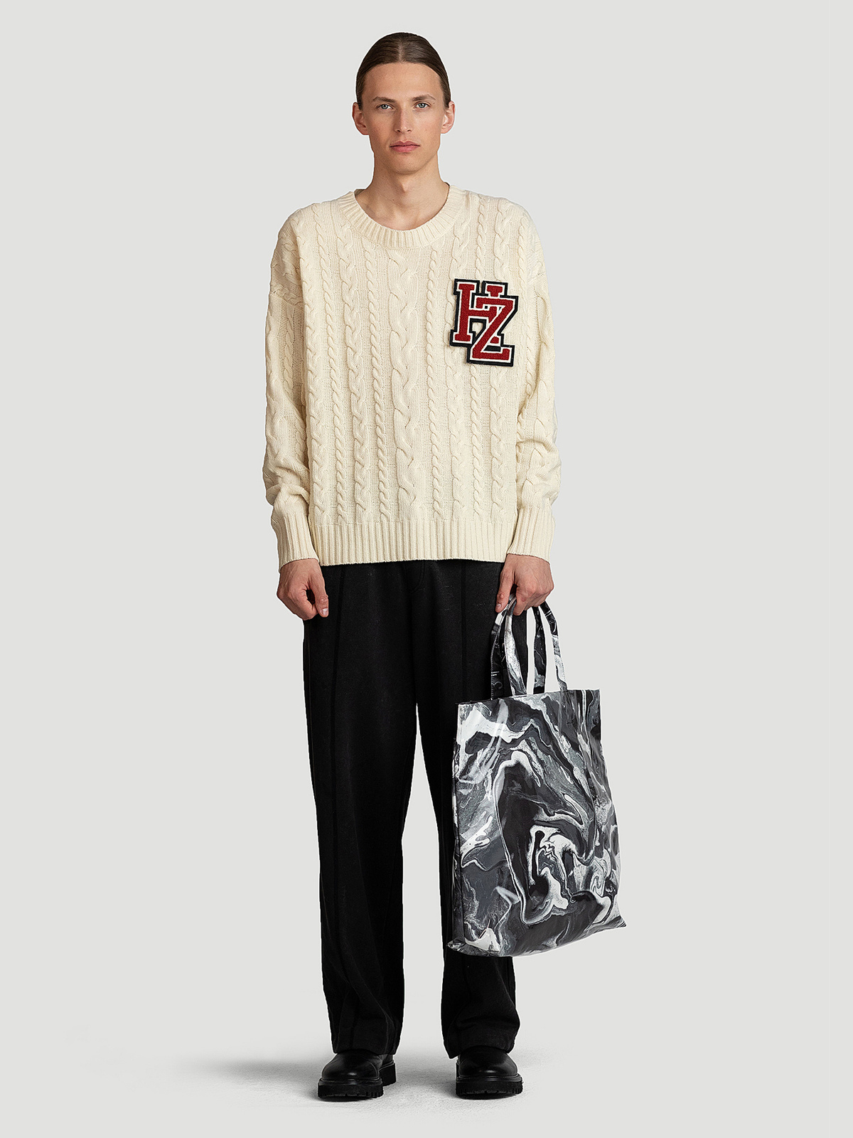 Zalik Cable Knit Ecru 1