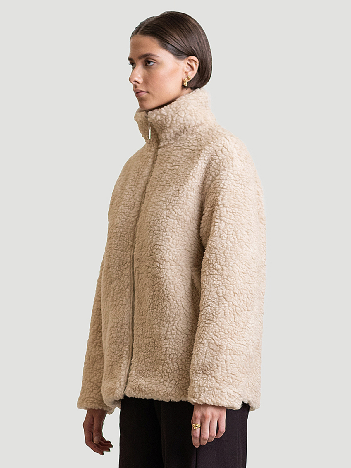Dida Unisex Sherpa Jacket Sand 5