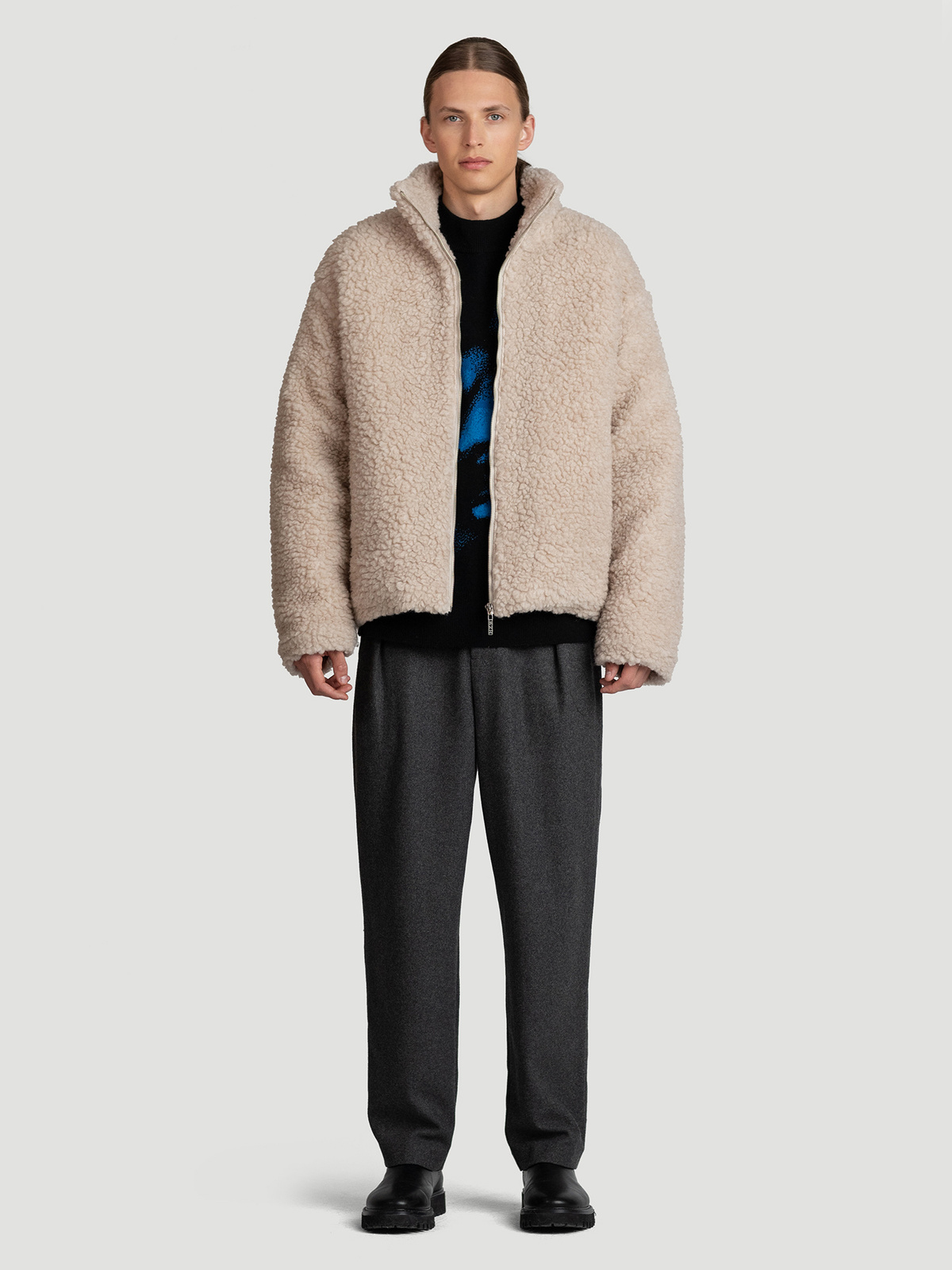 Dida Unisex Sherpa Jacket Sand 3