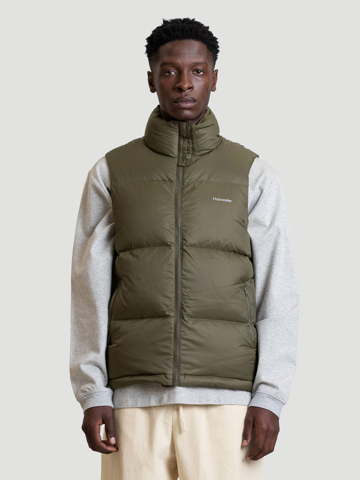 Ail Unisex Down Vest Army 1