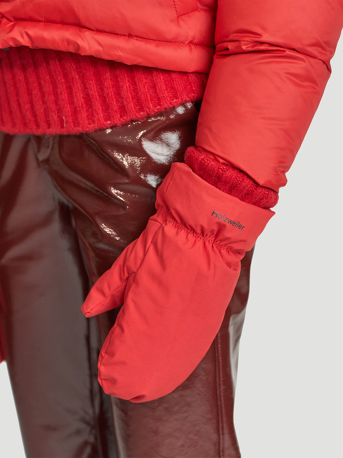 Slogen Bubble Mittens Red 1