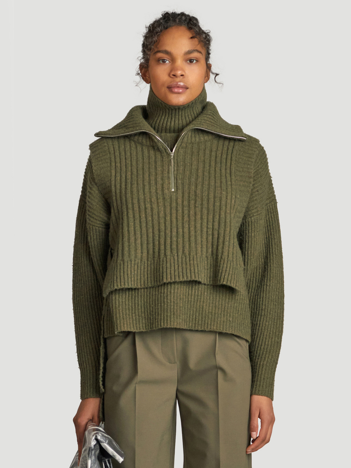 Hafjell Knit Bib Dk. Green 0