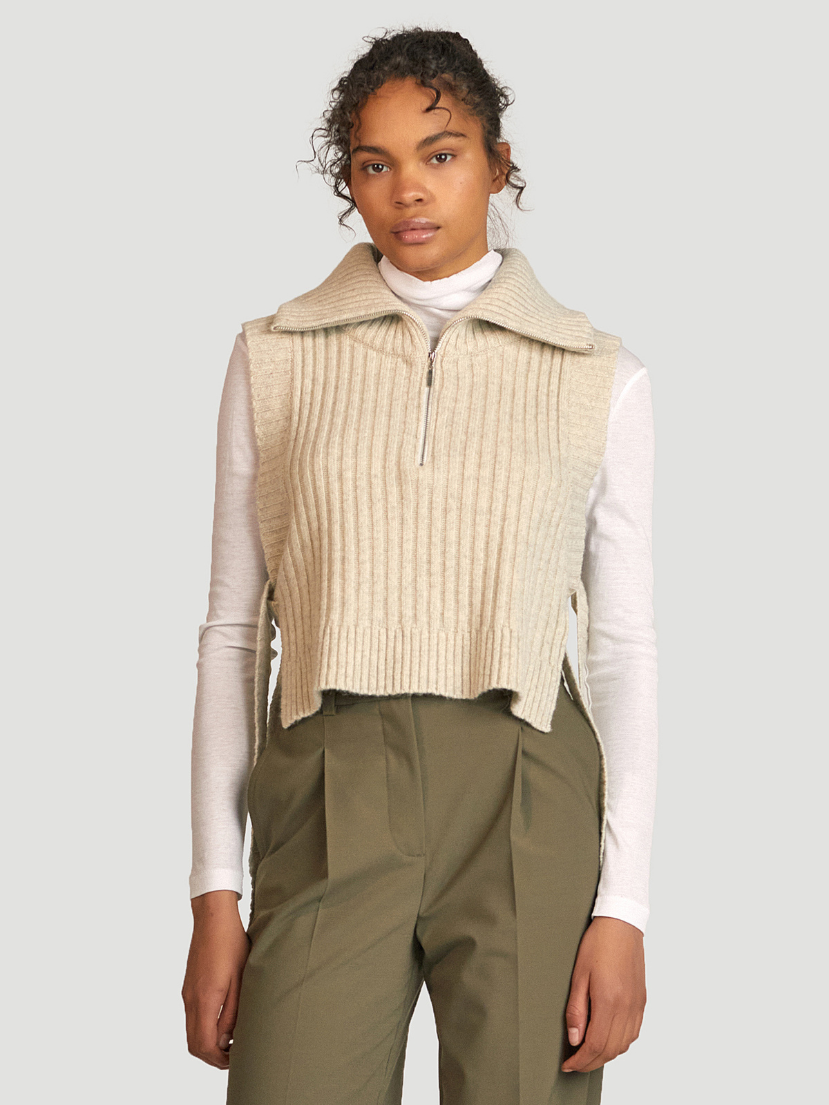 Hafjell Knit Bib Lt. Grey 0