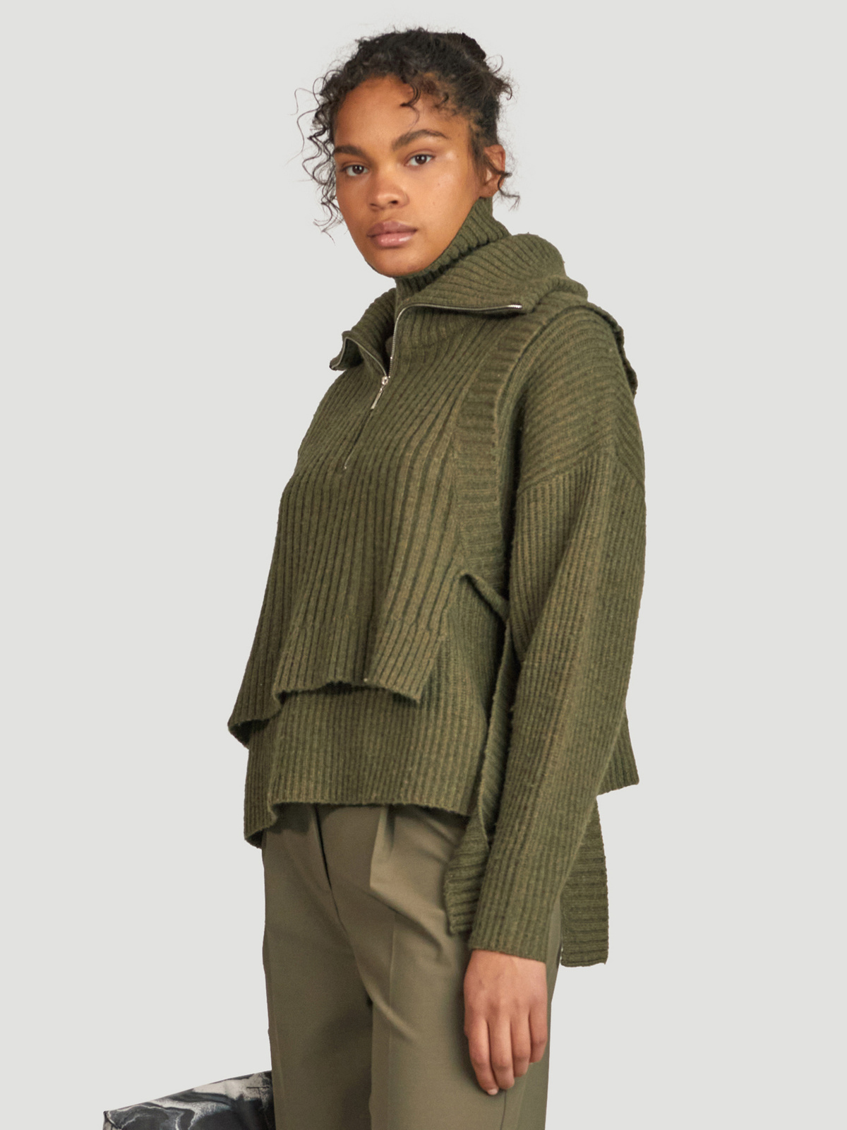Hafjell Knit Bib Dk. Green 3