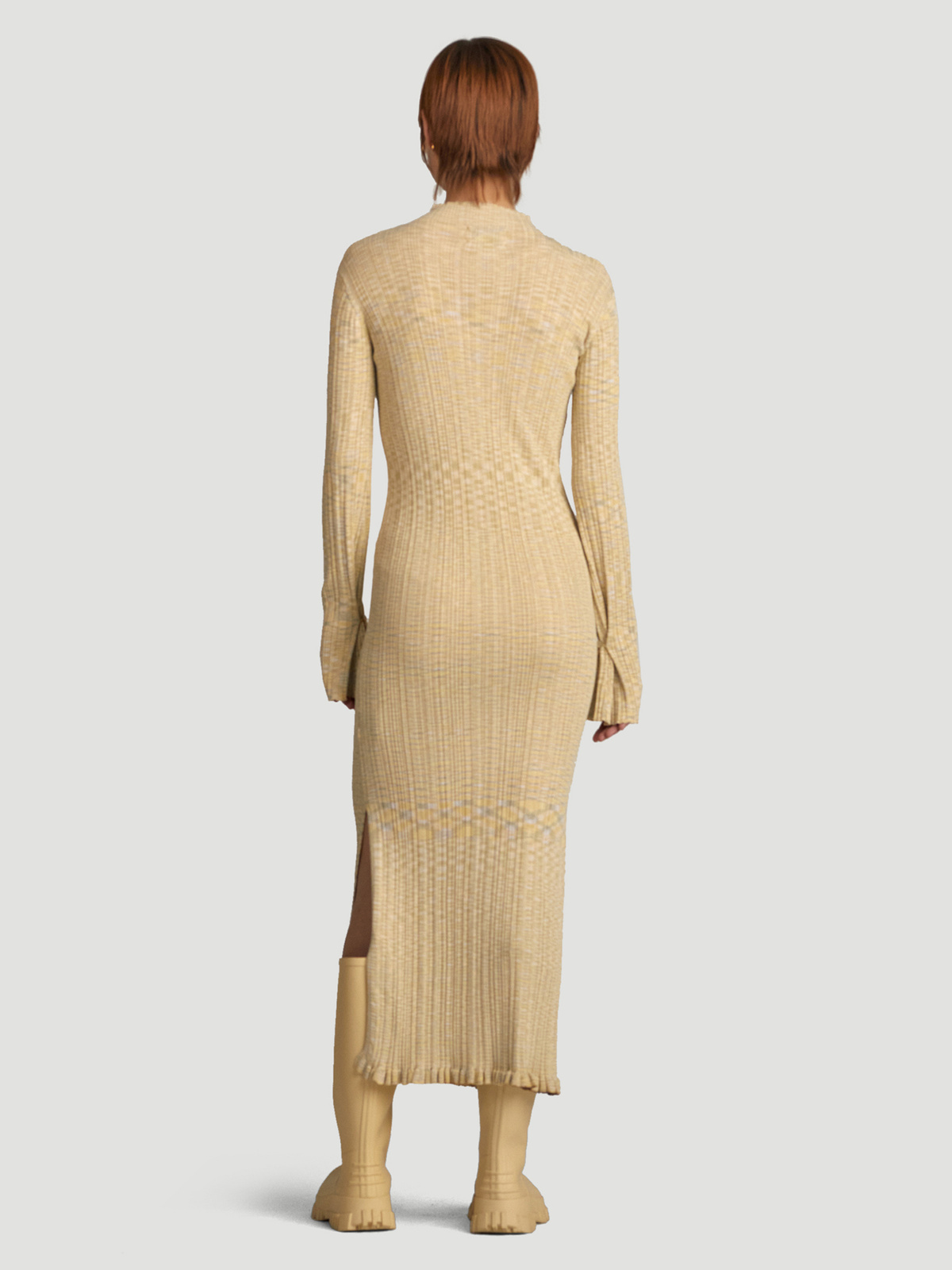 Hadeland Knit Dress Yellow Mix 3