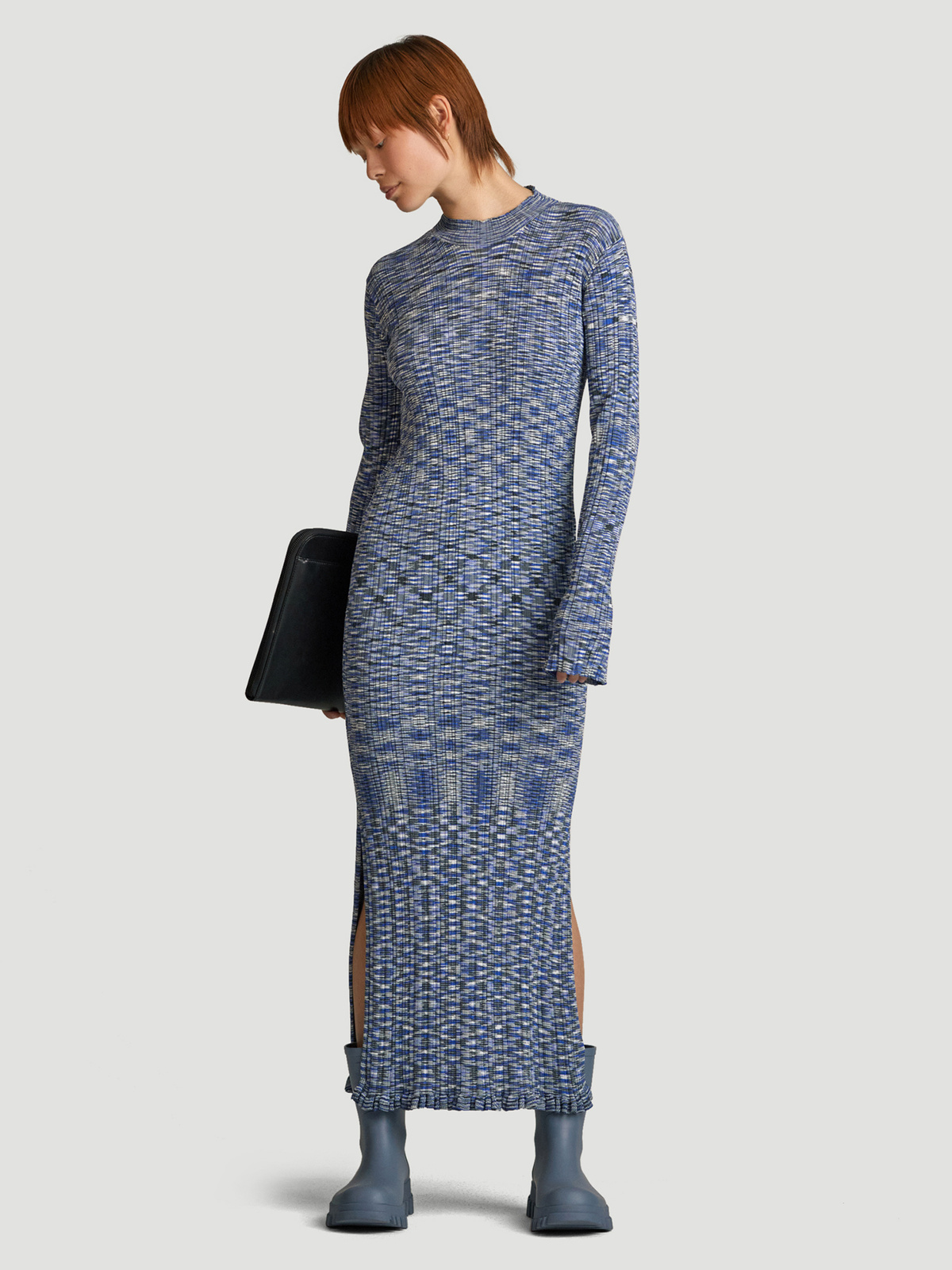 Hadeland Knit Dress Blue Mix 4