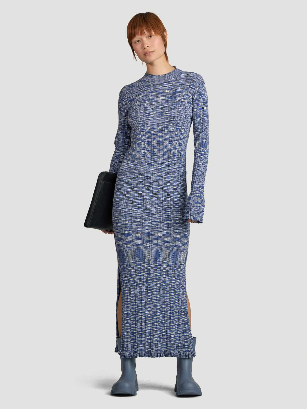 Hadeland Knit Dress Blue Mix 0