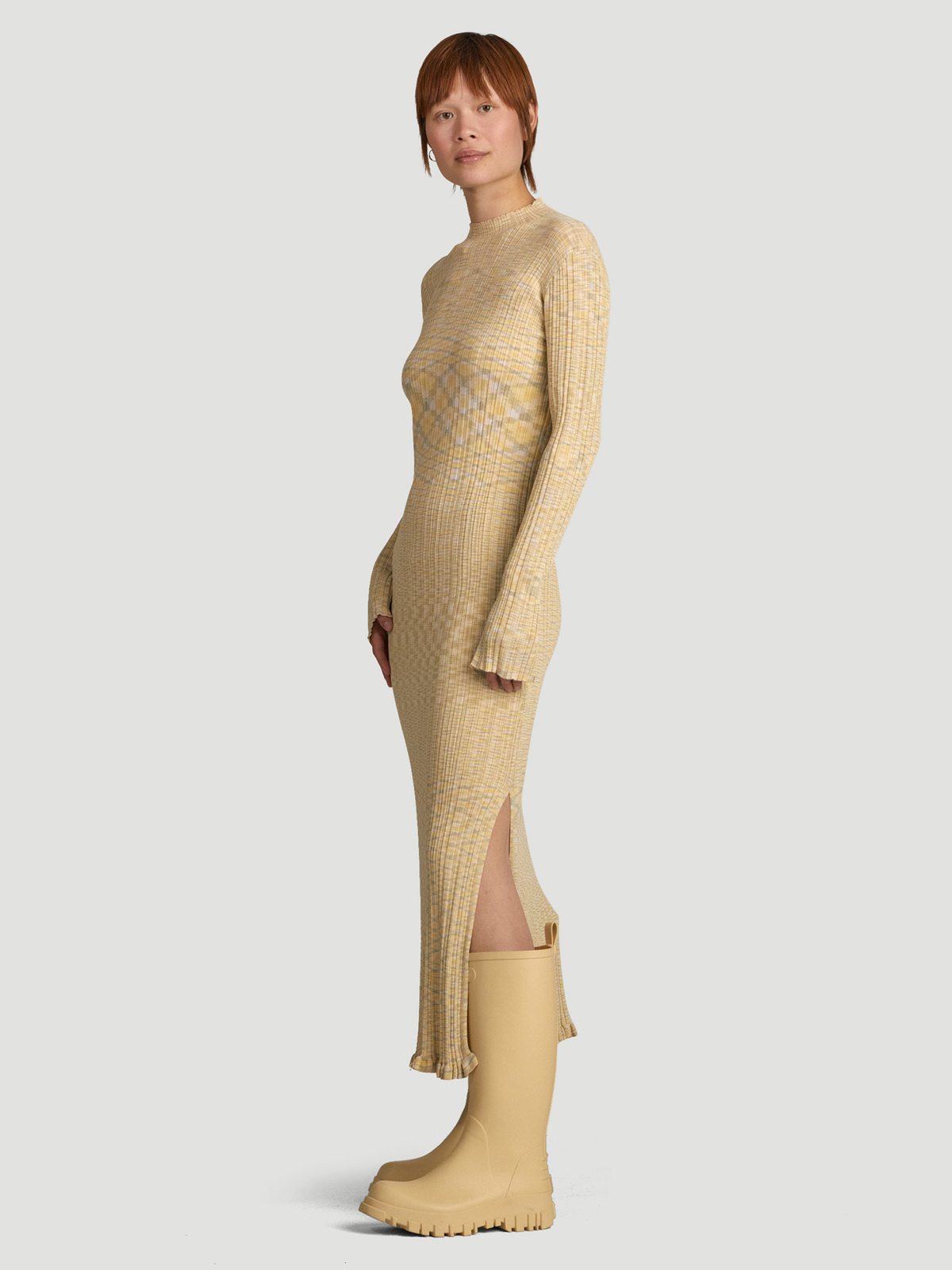 Hadeland Knit Dress Yellow Mix 2