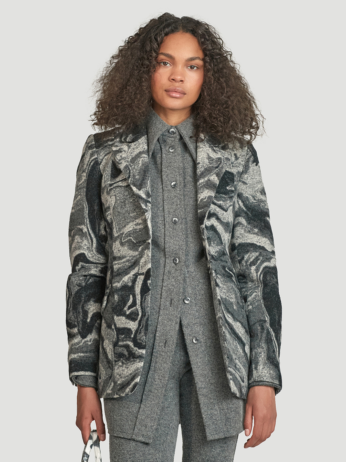 Angelonia Jaquard Blazer Grey Mix 0