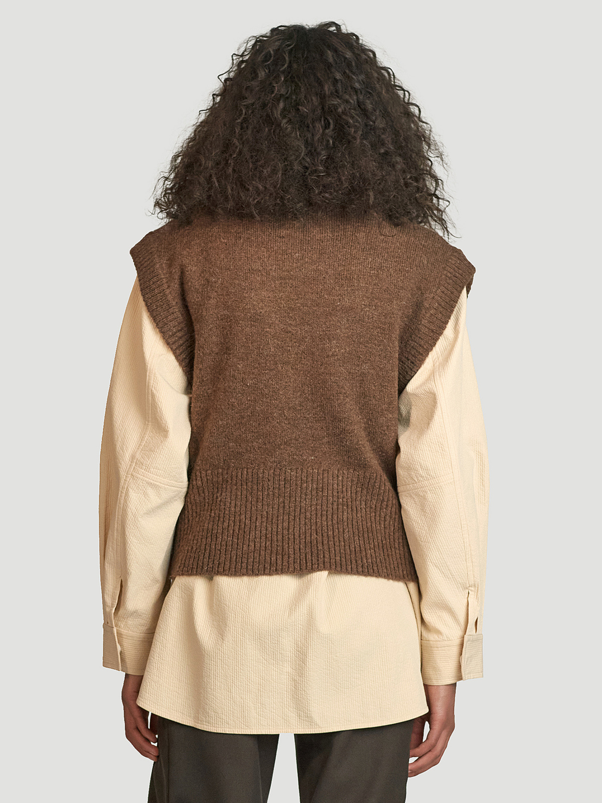 Sane Knit Vest Brown 3