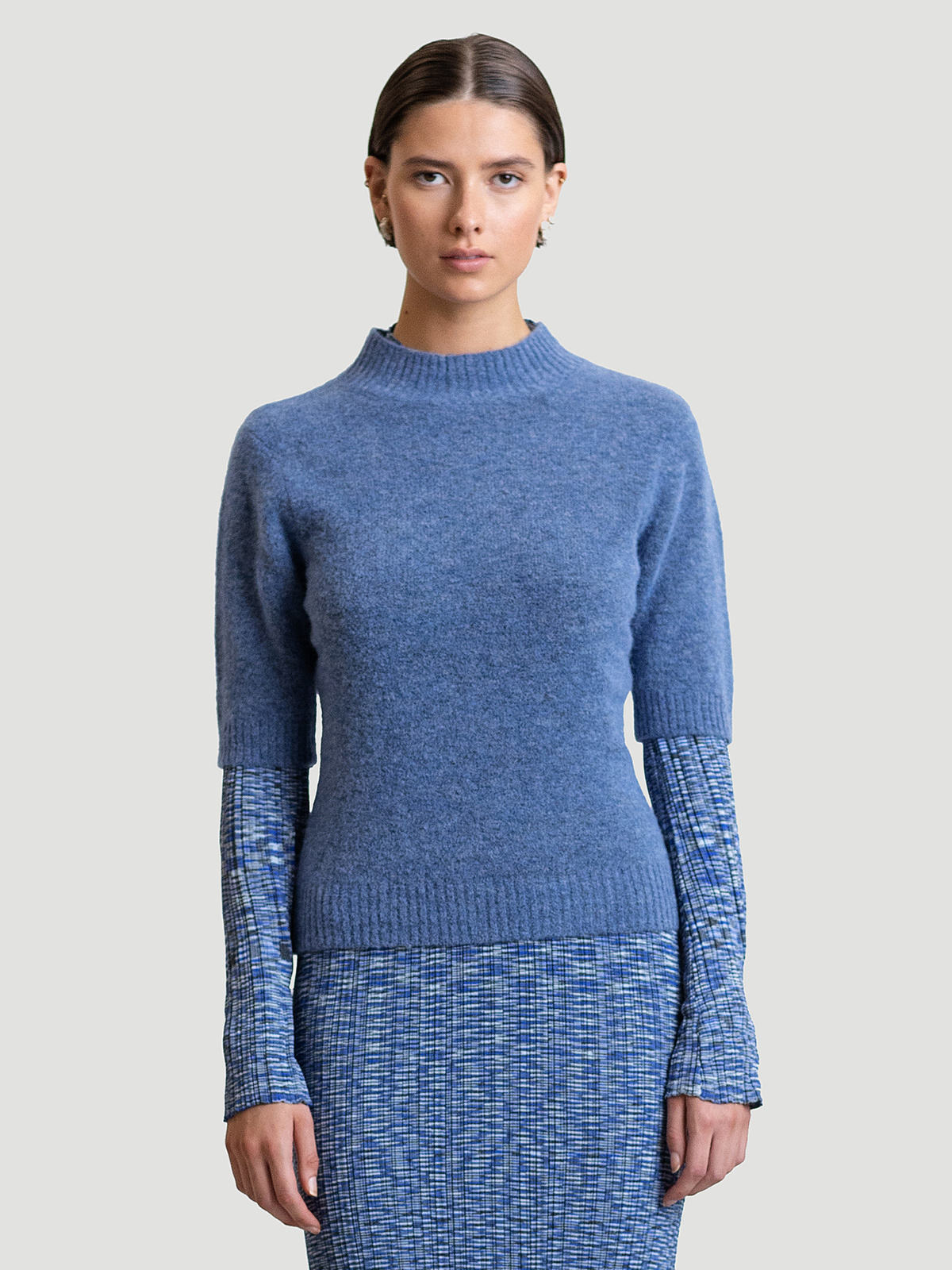 Puff Knit Tee Blue 0