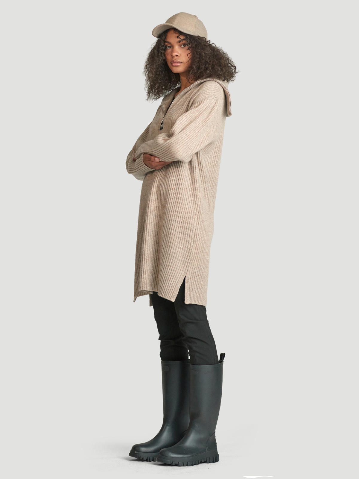Float Knit Dress Sand 1
