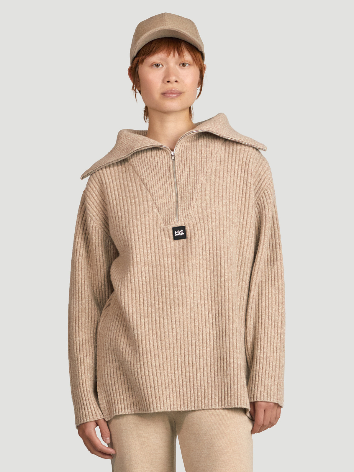 React Knit Sweater Sand 0