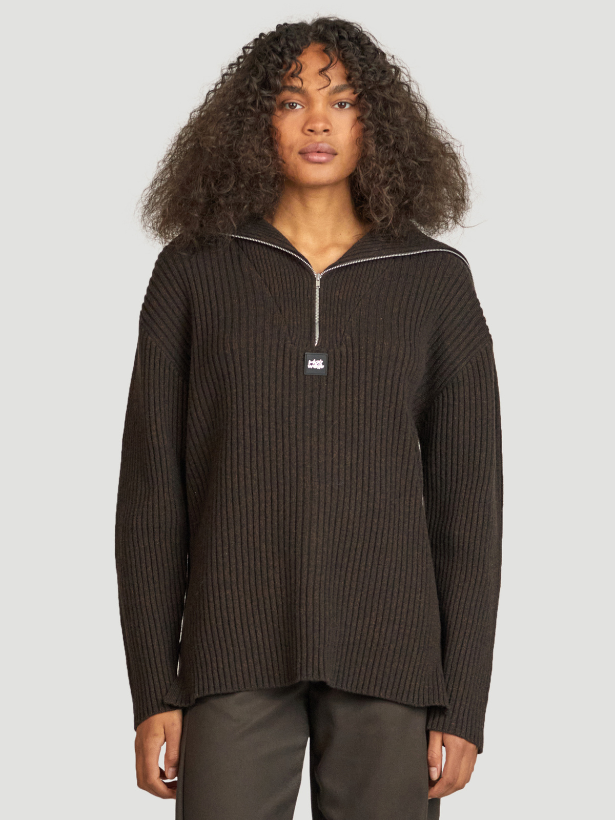 React Knit Sweater Dk. Brown 0