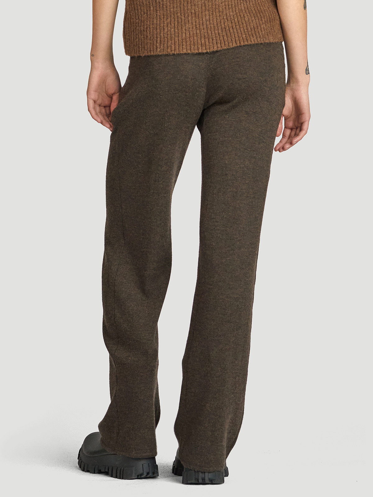Aura Knit Trouser Dk. Brown 3