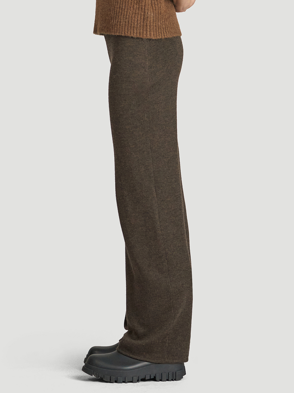 Aura Knit Trouser Dk. Brown 2