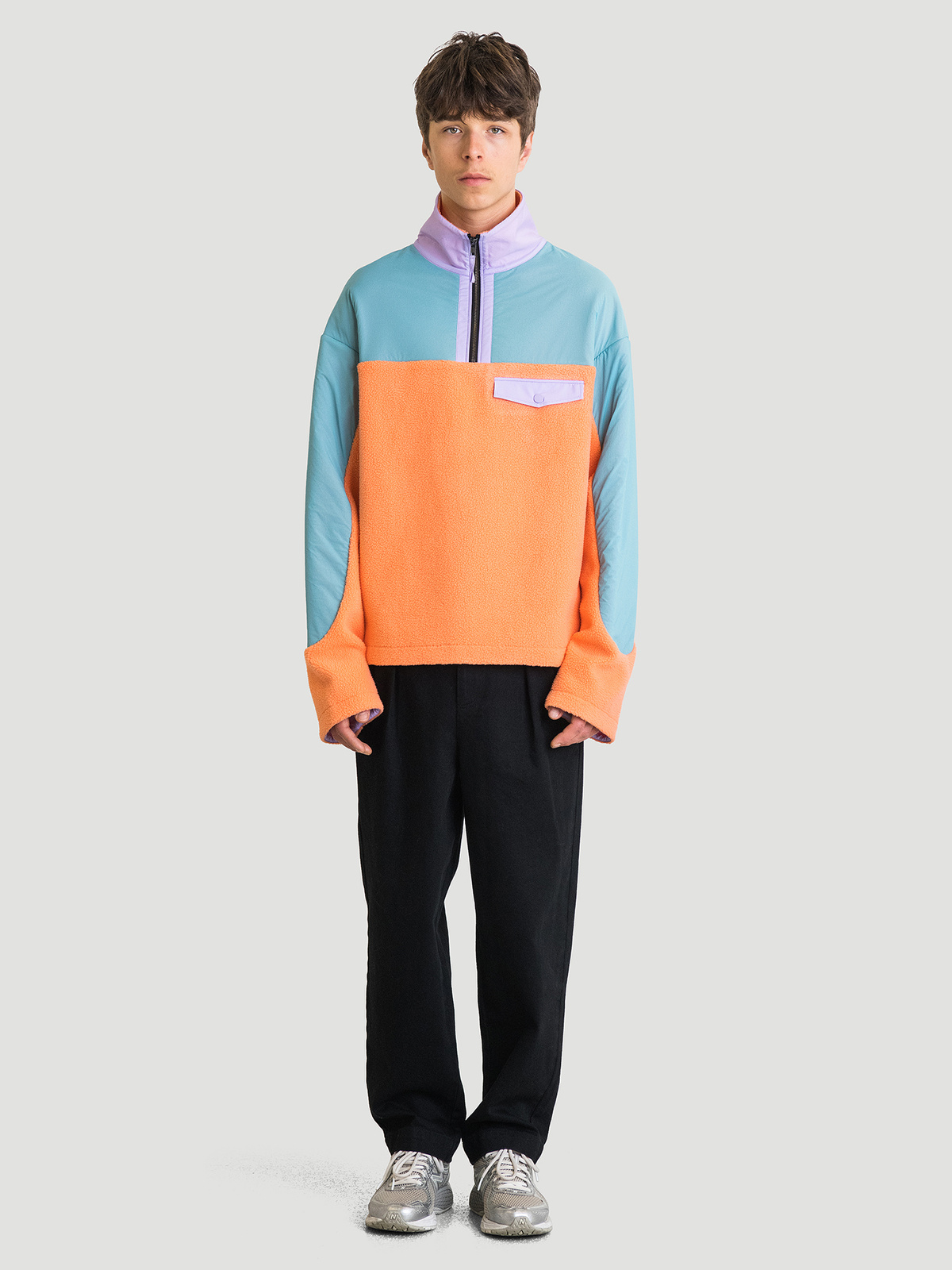 Hanger Fleece Half Zip Coral Lilac 10
