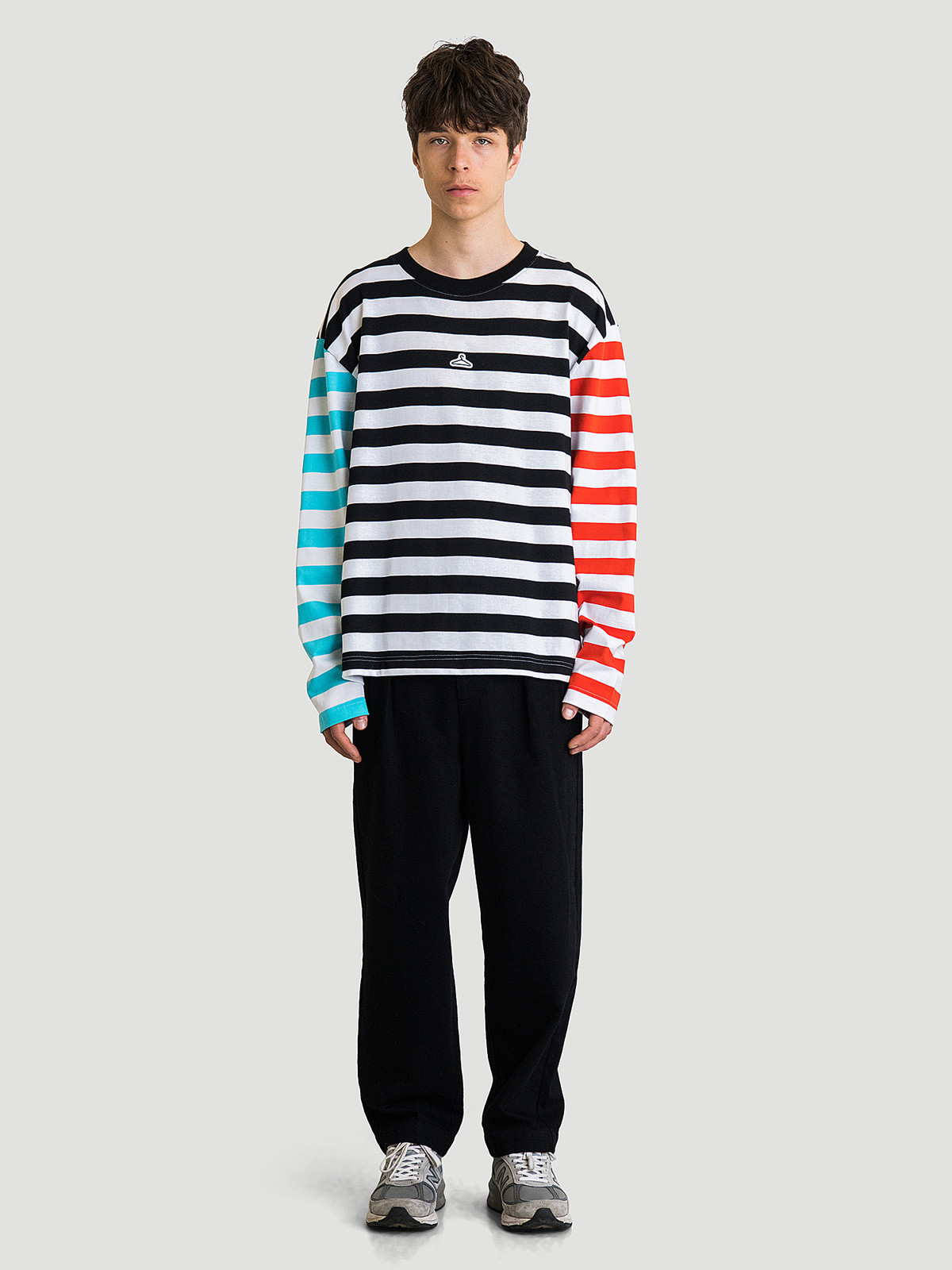 Hanger Multi Striped Longsleeve Black Mix 9